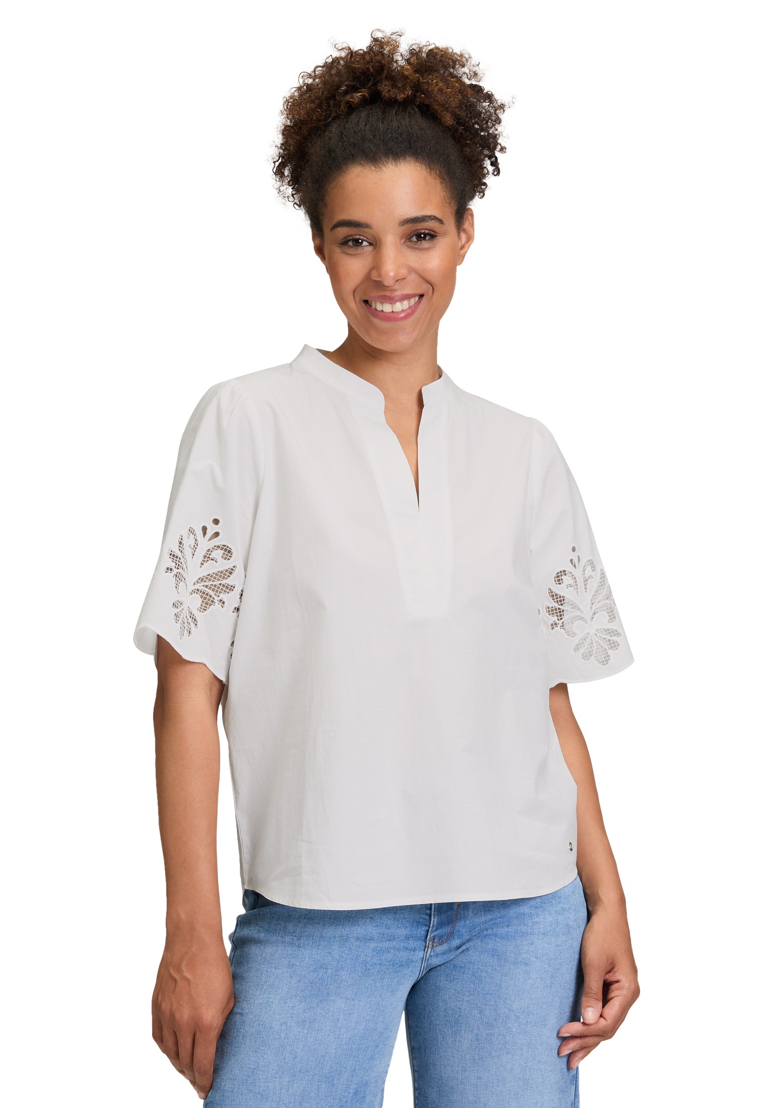 Betty&Co Schlupfbluse "Damen mit Stickerei" günstig online kaufen