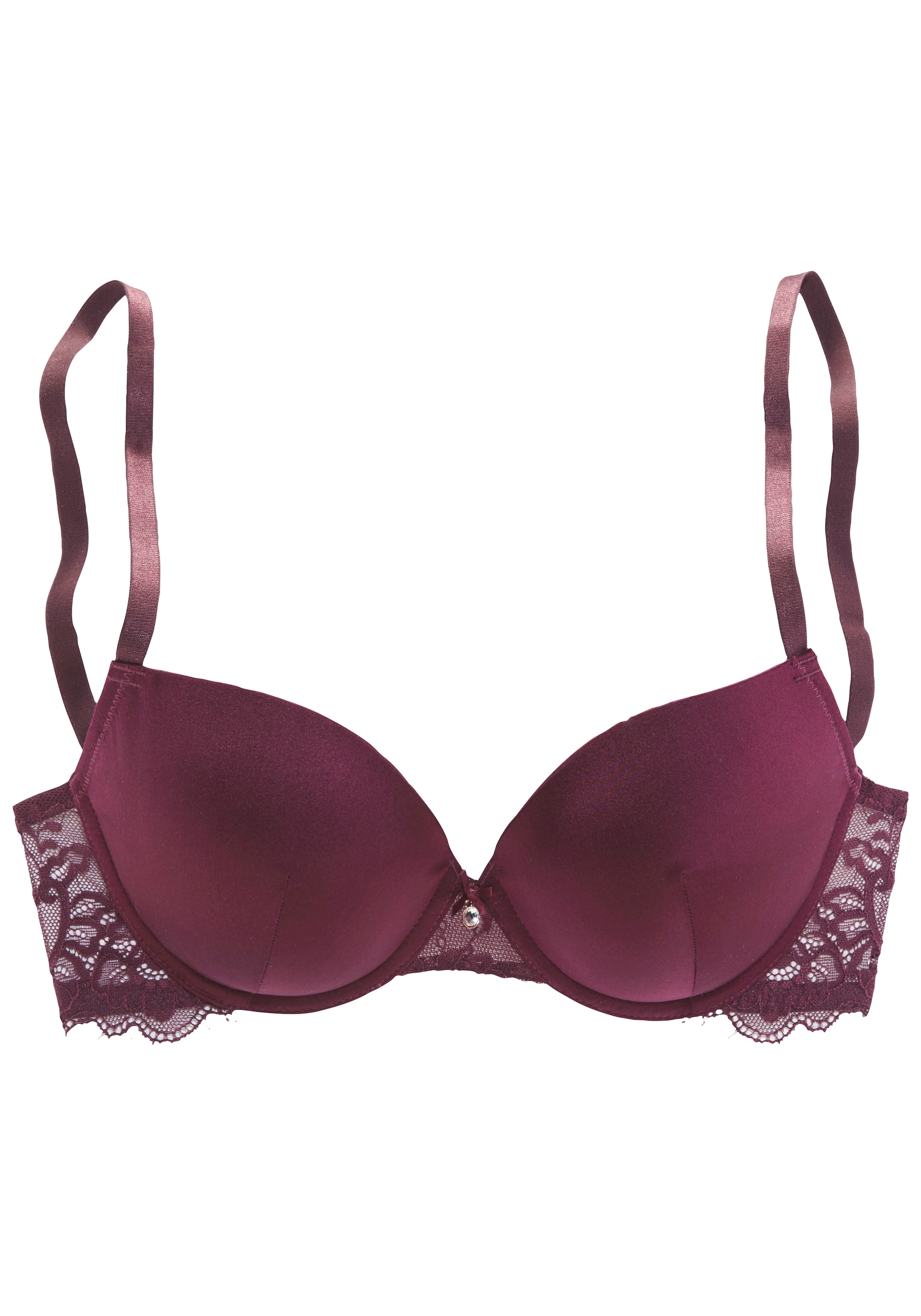 LASCANA Push-up-BH »Alana«, aus edler Qualität mit hohem Seidenanteil und floraler Spitze, Dessous