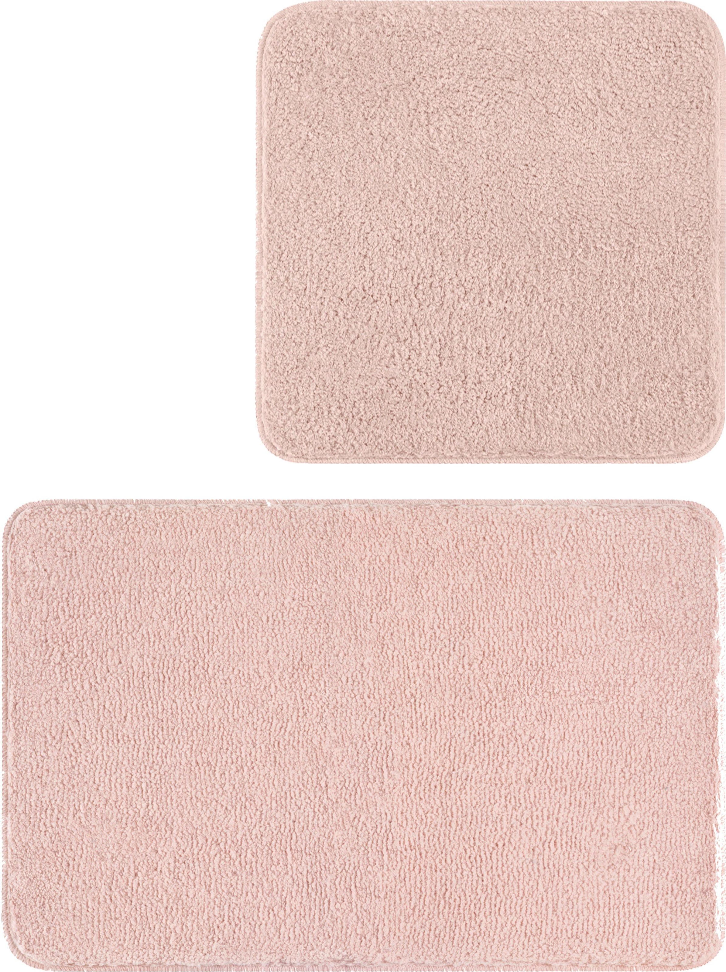 MEUSCH Badematte »Sascha« Höhe 20 mm rutschhemmend beschichtet fußbodenheizungsgeeignet Badteppich, 2-teiliges Set - Badematte & WC-Vorleger, Uni-Farben