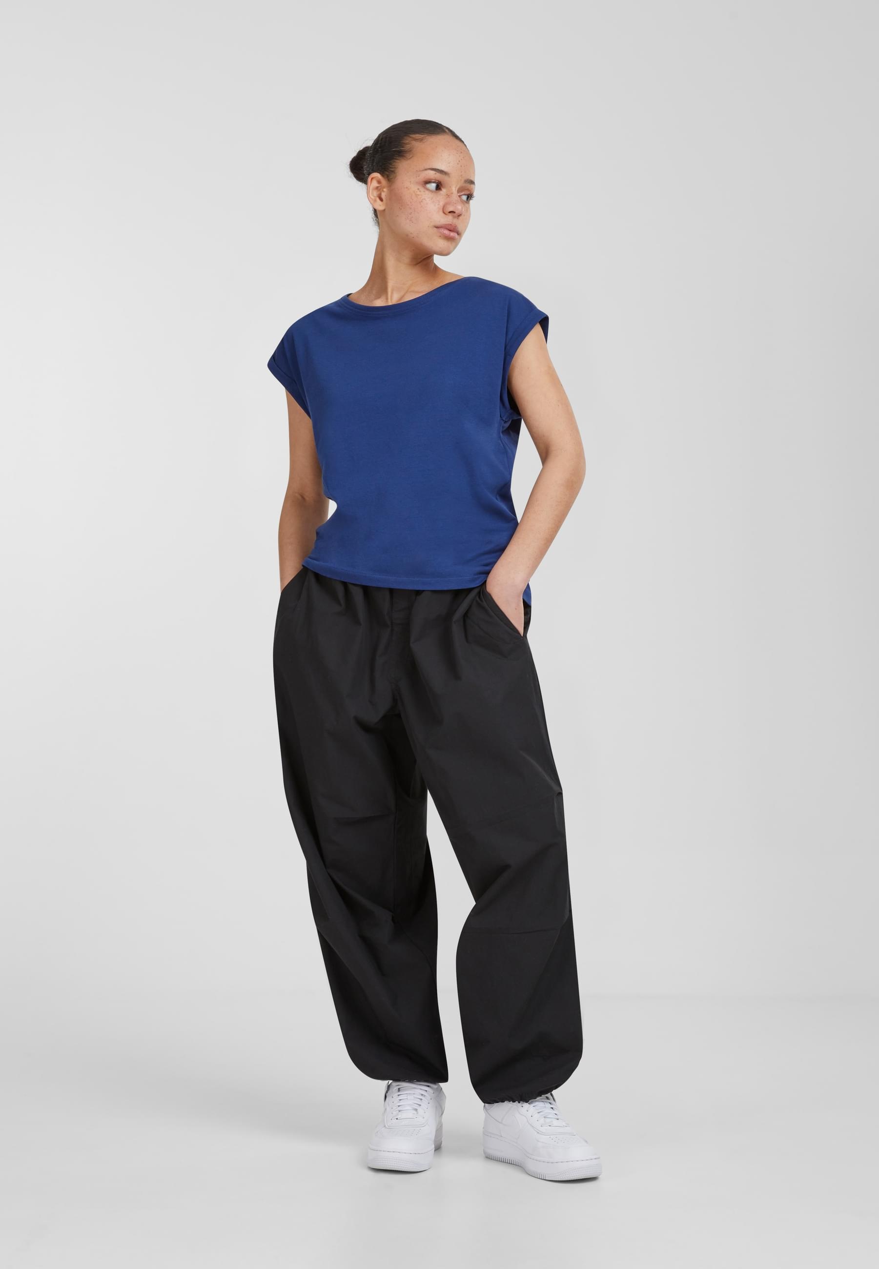 URBAN CLASSICS Kurzarmshirt »Urban Classics Damen Ladies Extended Shoulder Tee«, (1 tlg.)