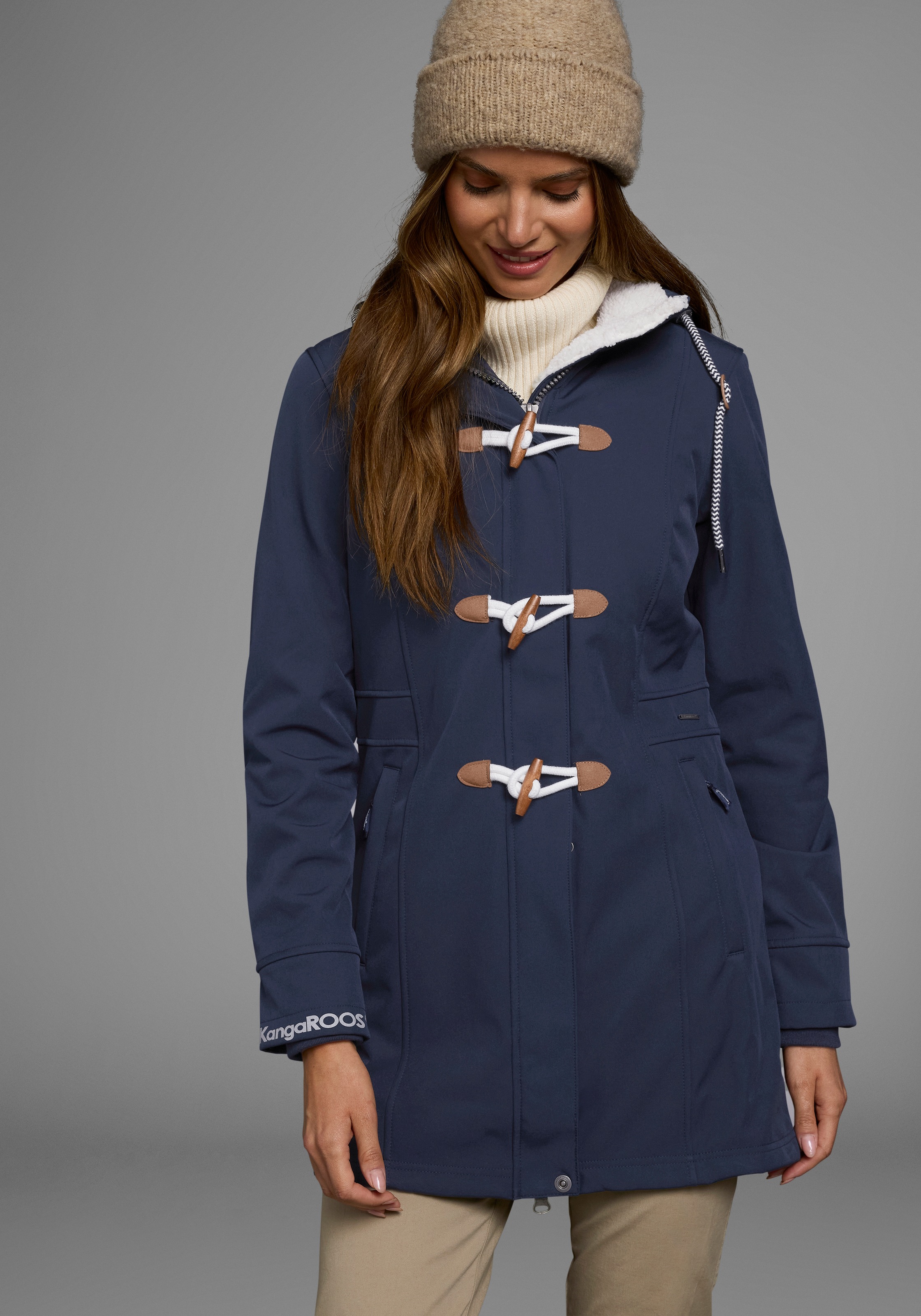 KangaROOS Softshelljacke, mit Kapuze, figurbetonte Passform, normaler Schni günstig online kaufen