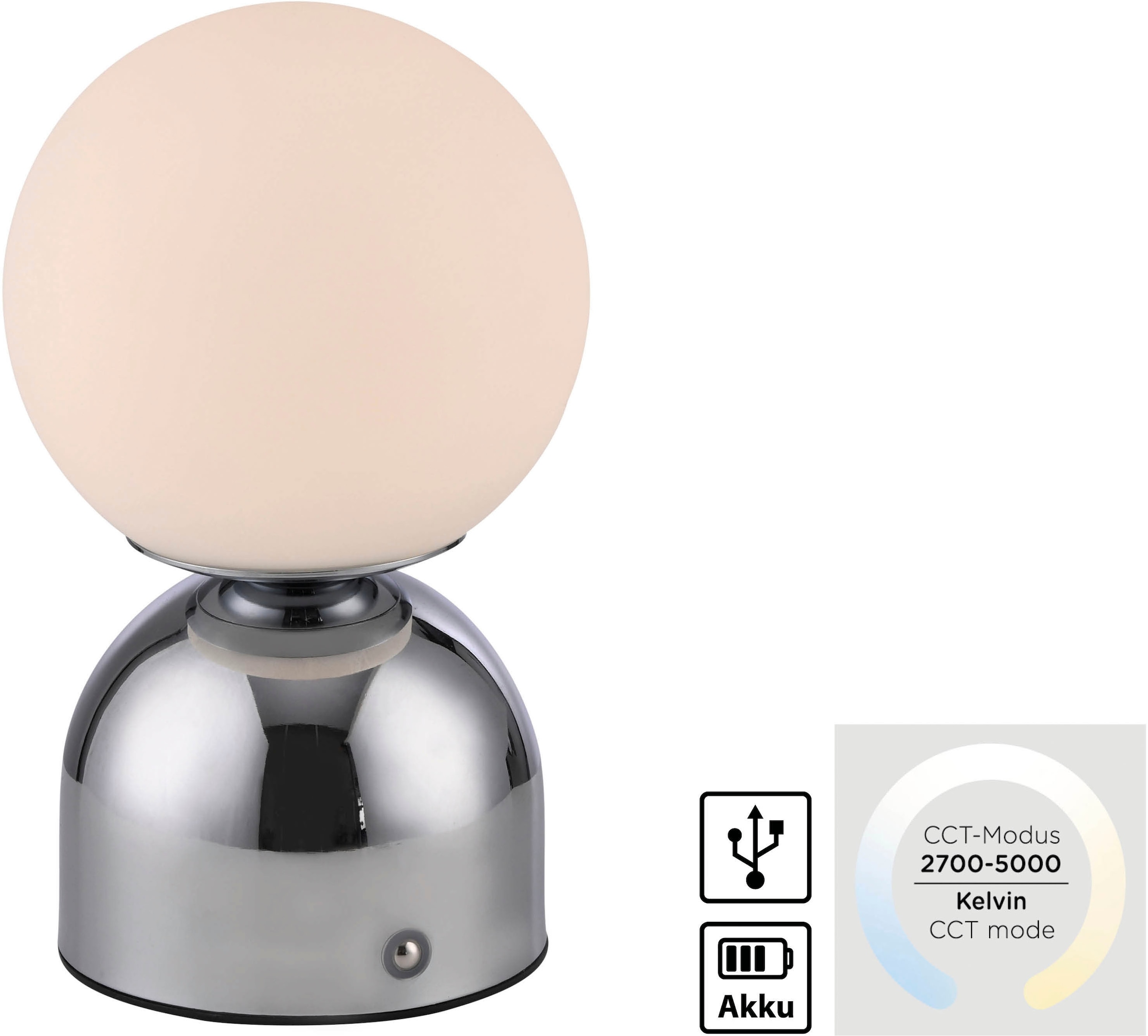 SCHÖNER WOHNEN-Kollektion LED Tischleuchte »RUDI« LED-Board 1 Stk. warmweiß - kaltweiß SCHÖNER WOHNEN Kollektion, CCT 3000-6000K, Touchdimmer, Memoryfunktion