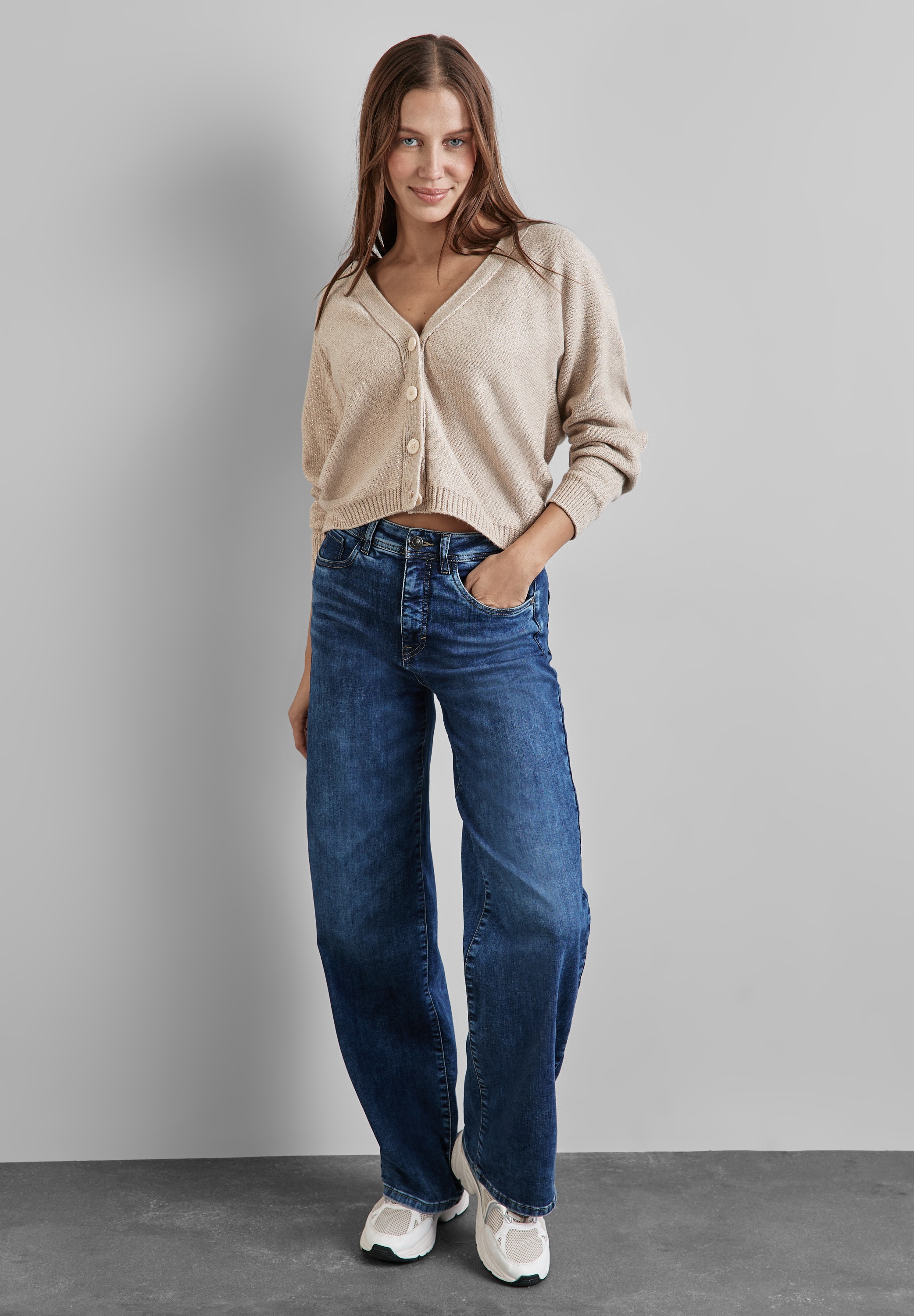STREET ONE Cardigan, mit V-Ausschnitt