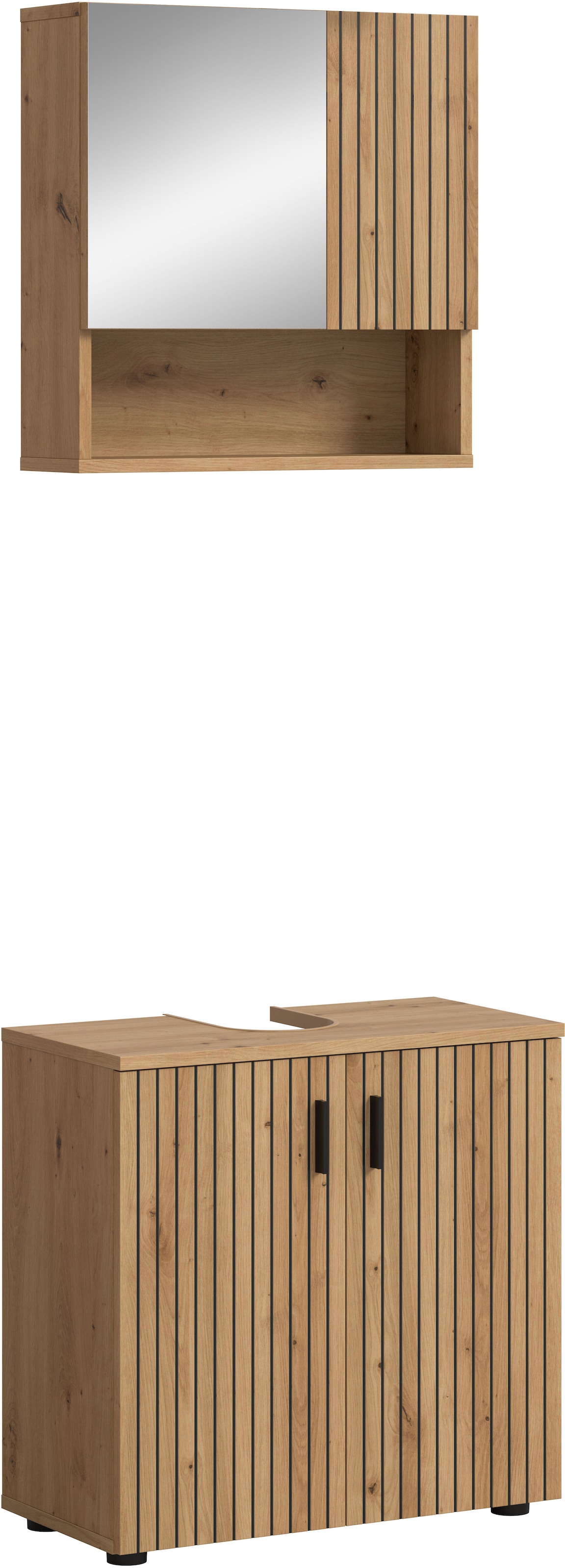 welltime Badmöbel-Set "MANI, 2-tlg. Badkombination, Paneeloptik" Set, Set, günstig online kaufen