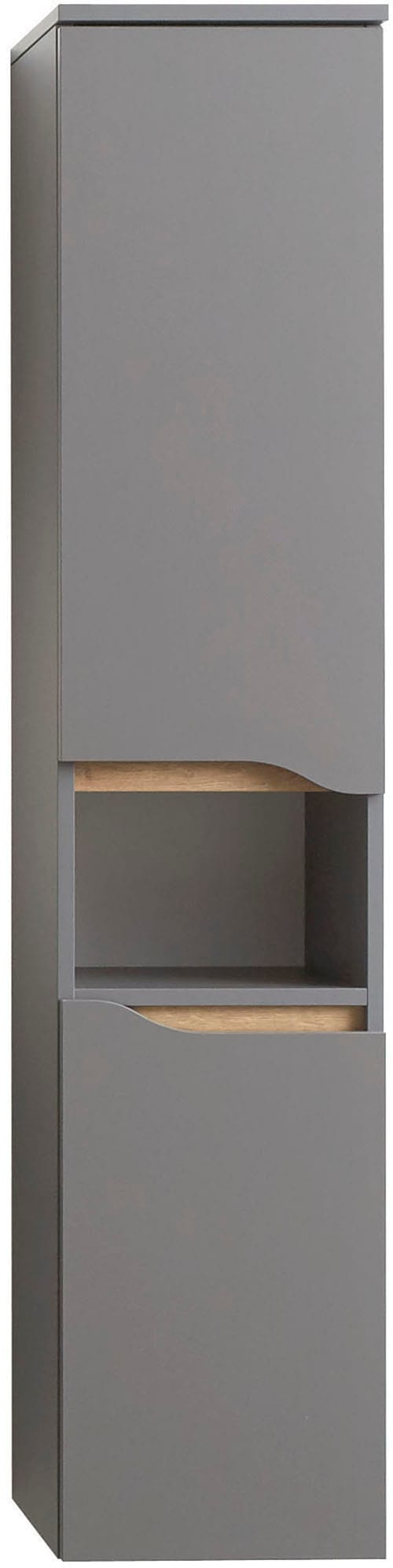 Saphir Badmöbel-Set »Quickset 3-teilig, Keramik-Waschtisch mit LED-Spiegel«, (5 St.), mit Midischrank, inkl. Türdämpfer, 2 Türen, 1 Nische, 2 Schubladen