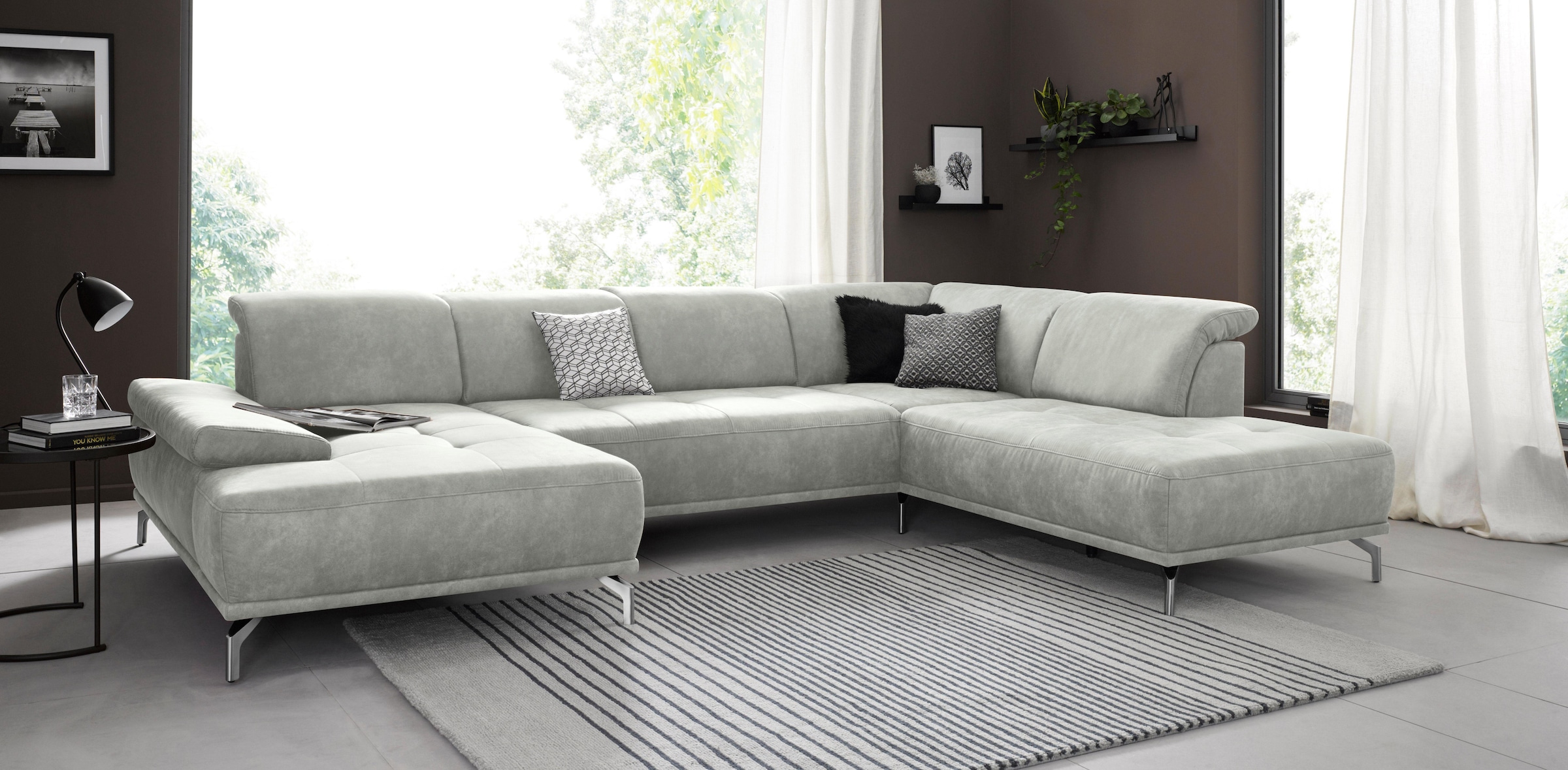 Home affaire Wohnlandschaft "Caluna" Inkl.Sitztiefenverstellung, wahlweise günstig online kaufen