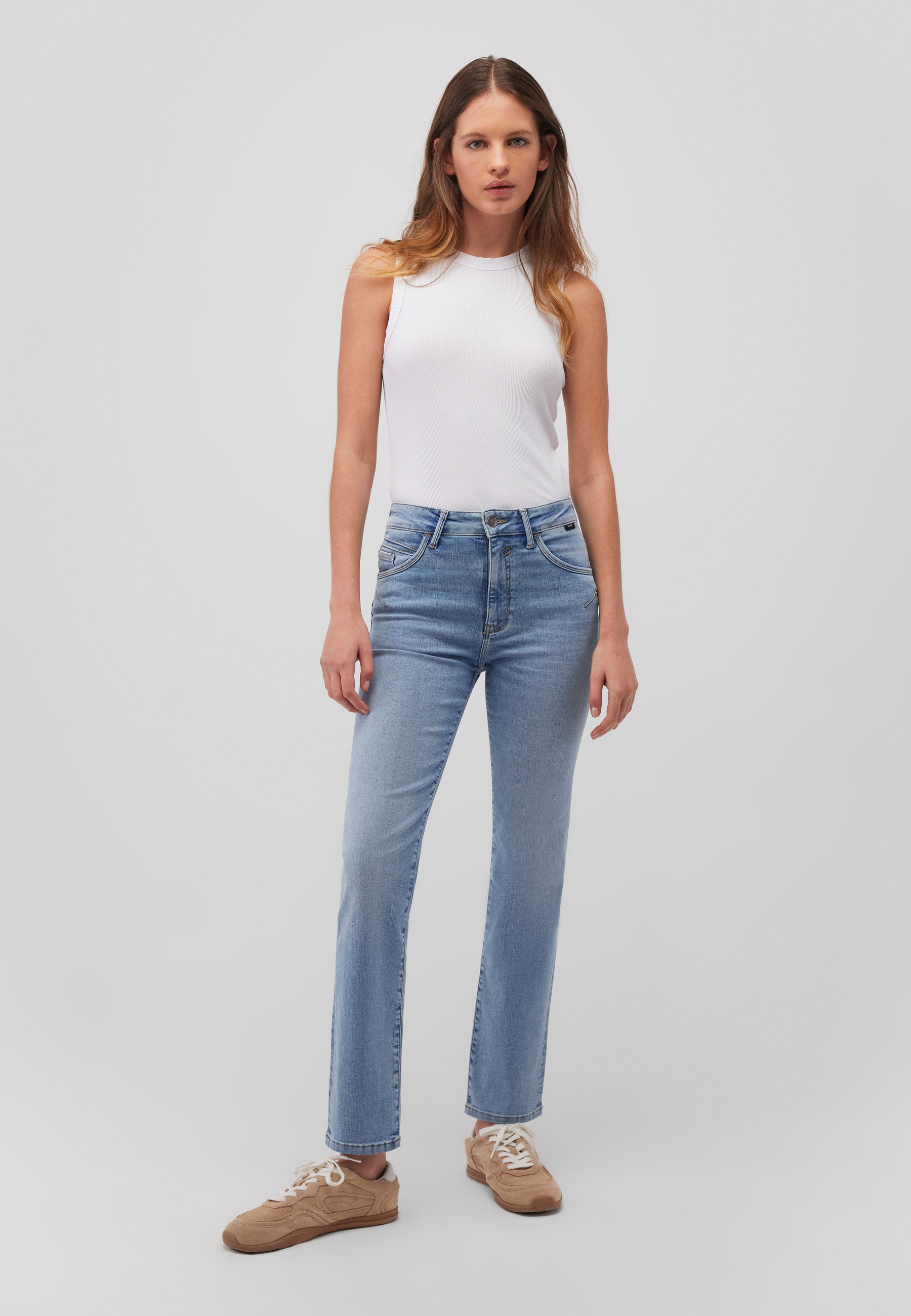 Mavi Straight-Jeans »KENDRA« gerde Form