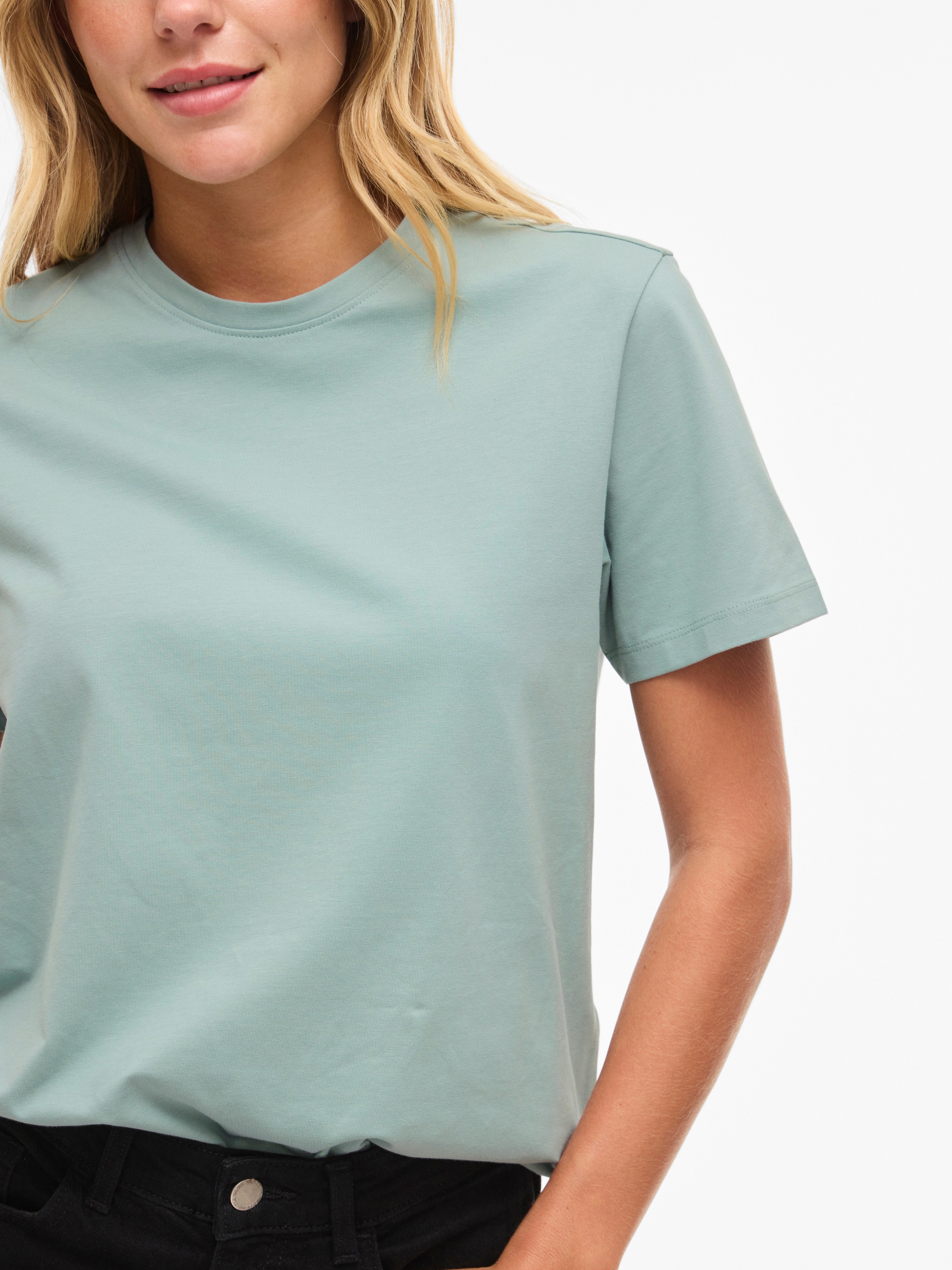 Vila Kurzarmshirt "VINORA S/S T-SHIRT - NOOS" Baumwollmischung, regular fit günstig online kaufen