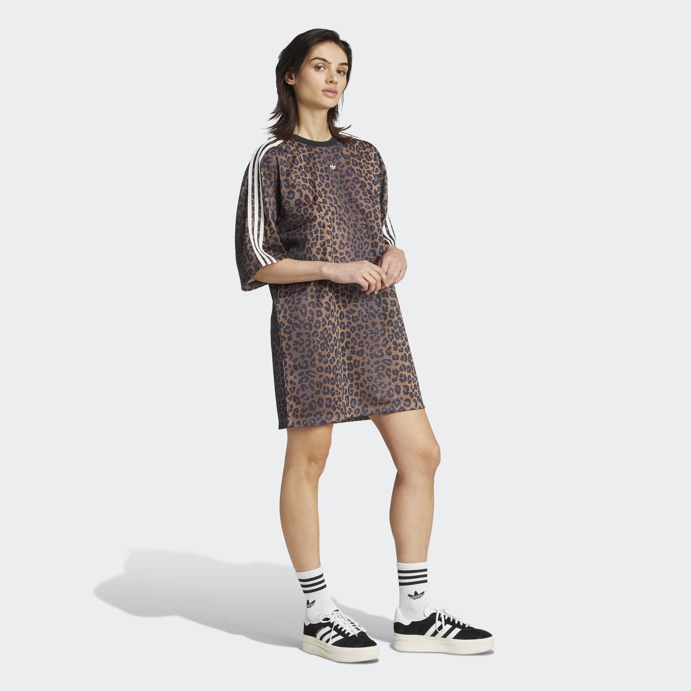 adidas Originals Shirtkleid "TEE DRESS" 1 Stk. tlg. Leoprint Shirtkleid, Dr günstig online kaufen