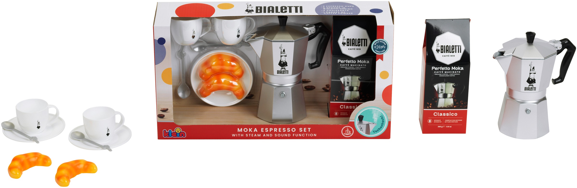 Klein Kinder-Kaffeemaschine »Bialetti - Moka Espresso Set« Mit Sound