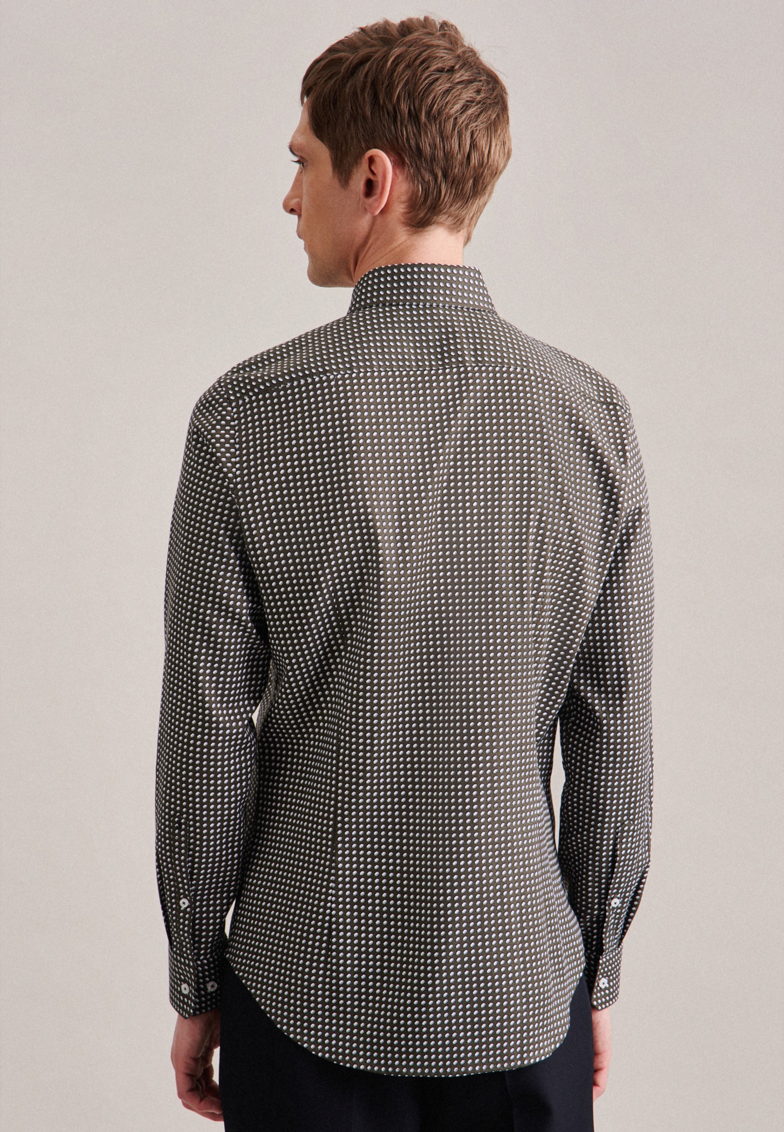 seidensticker Businesshemd "Shaped" Shaped 1/1 Kentkragen Druck günstig online kaufen