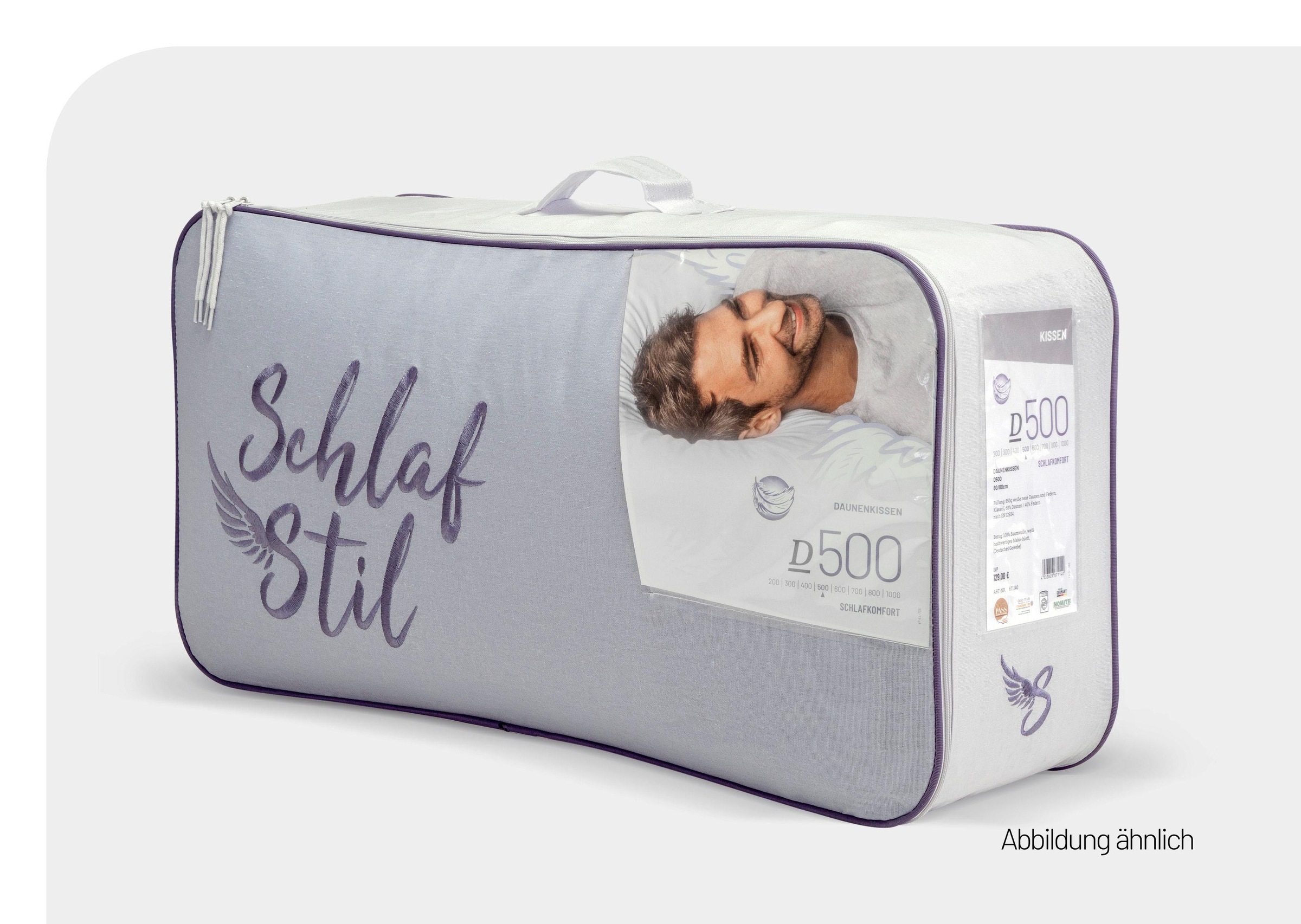 Thumbnail - Schlafstil 3-Kammer-Kopfkissen "D600" 1 Stk. tlg. hergestellt in Deutschland, allergikerfreundlich