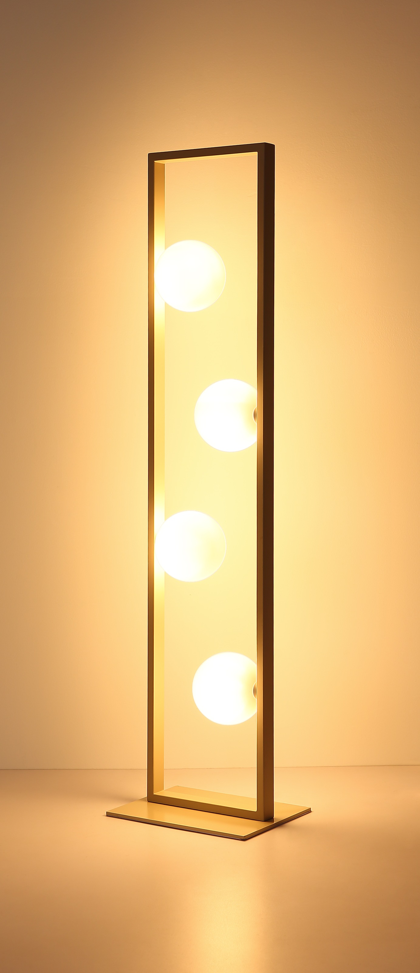 NOWA Stehlampe »NANDA« G9 1 Stk. Stehleuchte,Sand,Wohnraum,Schlafzimmer,Glaskugel opal,Flur,modern