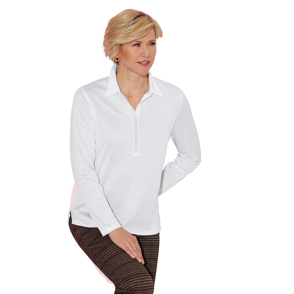 Damenmode Shirts & Sweatshirts Classic Poloshirt »Shirt«, (1 tlg.) ecru