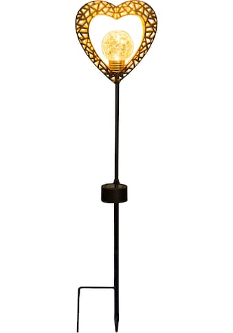 LED Solarleuchte »Herz«, 2 flammig-flammig, 2er Set, Erdspieß, Höhe: 59cm, LED...