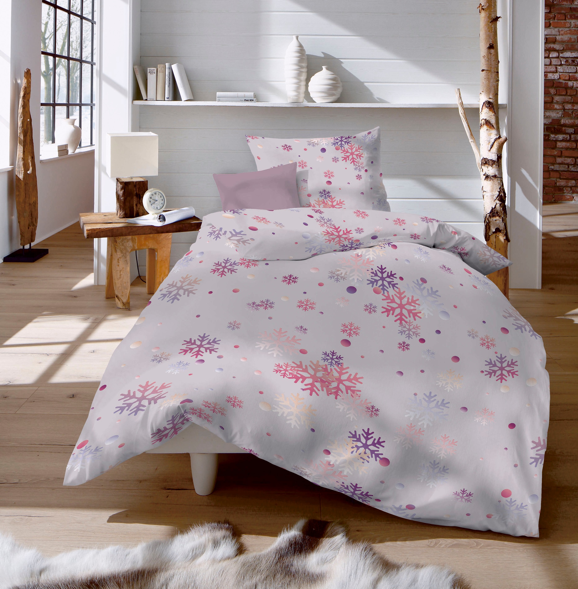 fleuresse Bettwäsche "Aspen 4375" 2 Stk. tlg. Feinbiber, Baumwolle, in Gr. günstig online kaufen