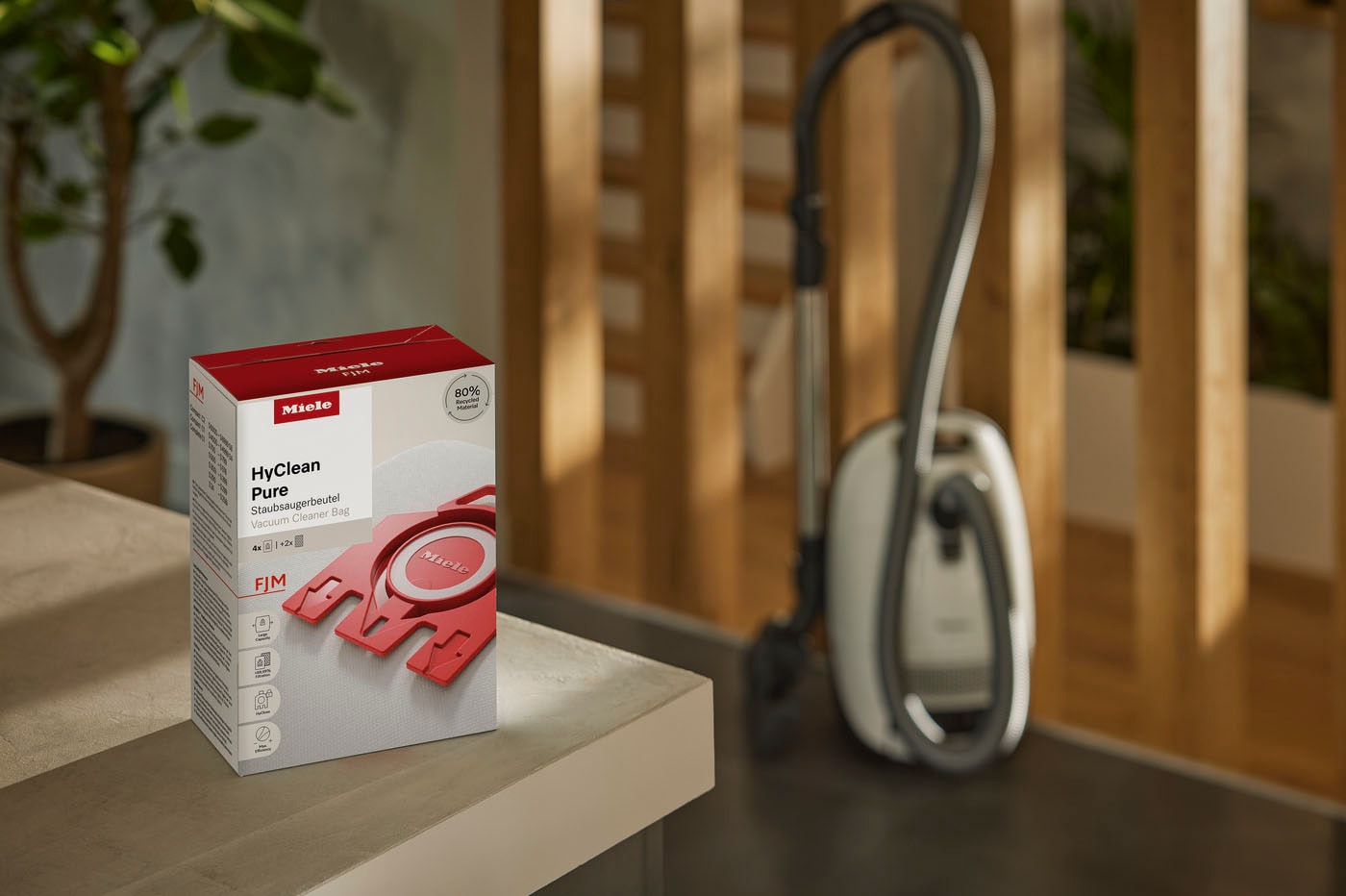 Miele Staubsaugerbeutel »Miele Original 2er Zubehör Pack Pack BAUR Pure | - 2.0«, 4er Staubbeutel, (Packung), HyClean FJM Filter Staubsaugerbeutel