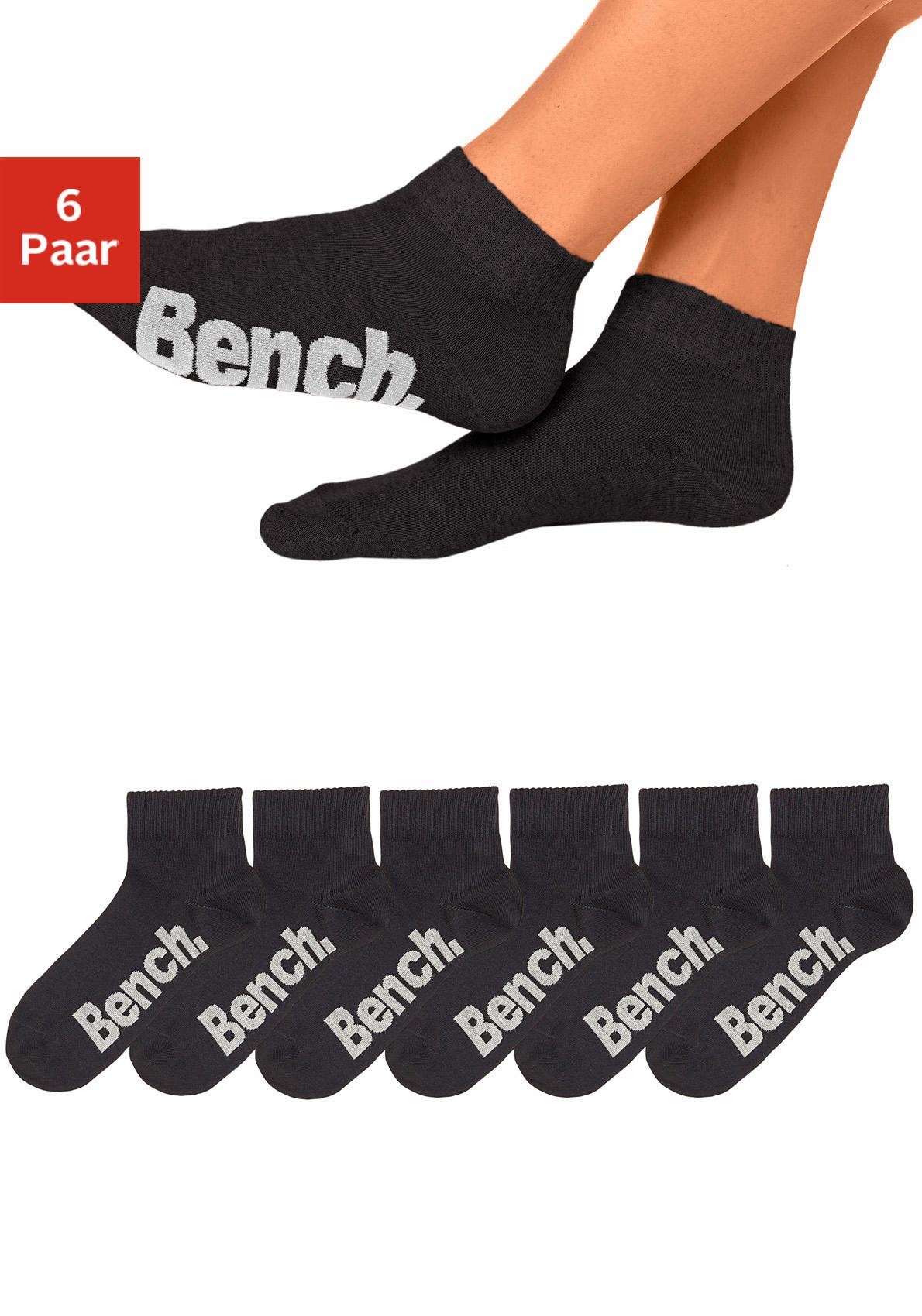 Bench. Kurzsocken "Damen Herren Socken Kurzschaft mit Komfortbund" Packung, 6 Stk. tlg. mit komfortablem Rippbündchen