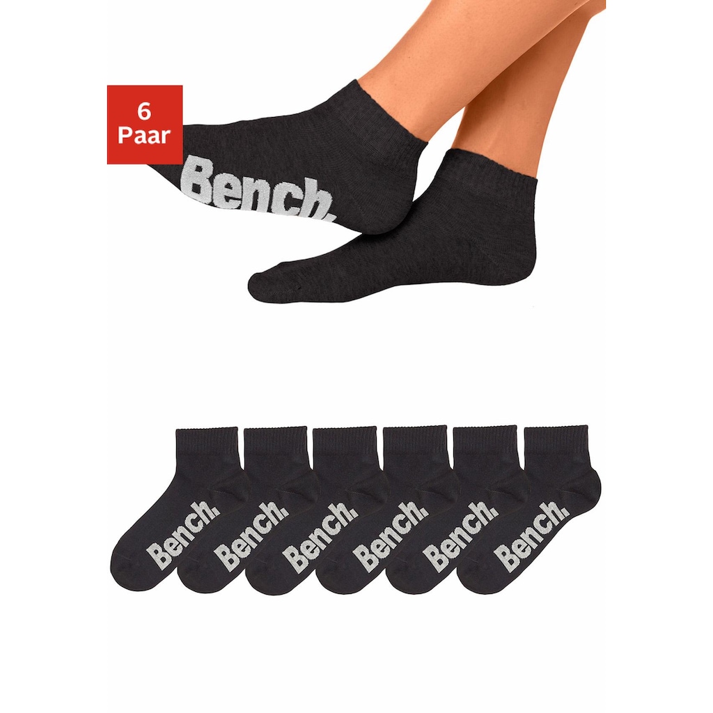 Bench. Kurzsocken, (Set, 6 Paar), mit komfortablem Rippbündchen