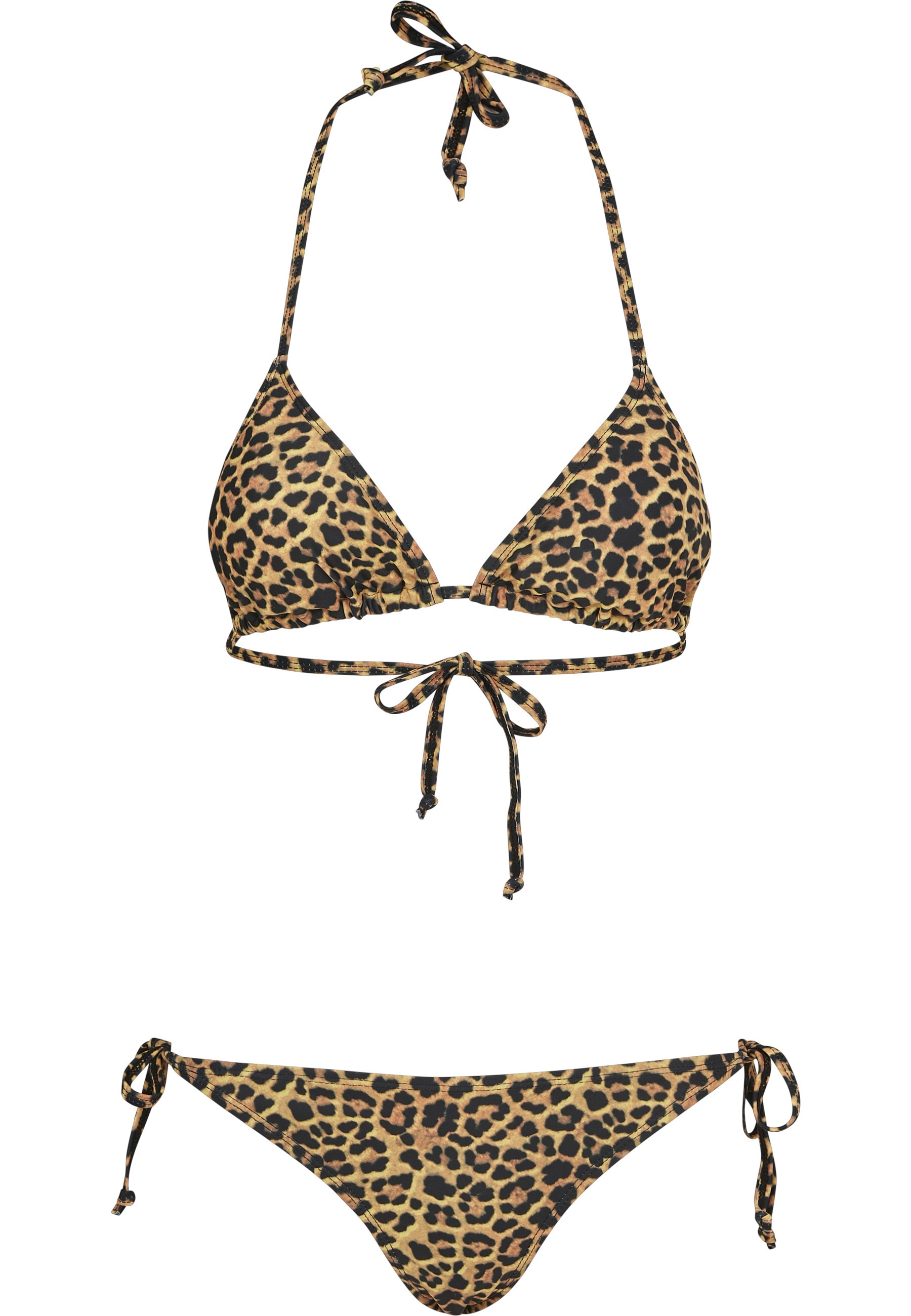 URBAN CLASSICS Triangel-Bikini "Urban Classics Damen Ladies Animal Bikini" günstig online kaufen