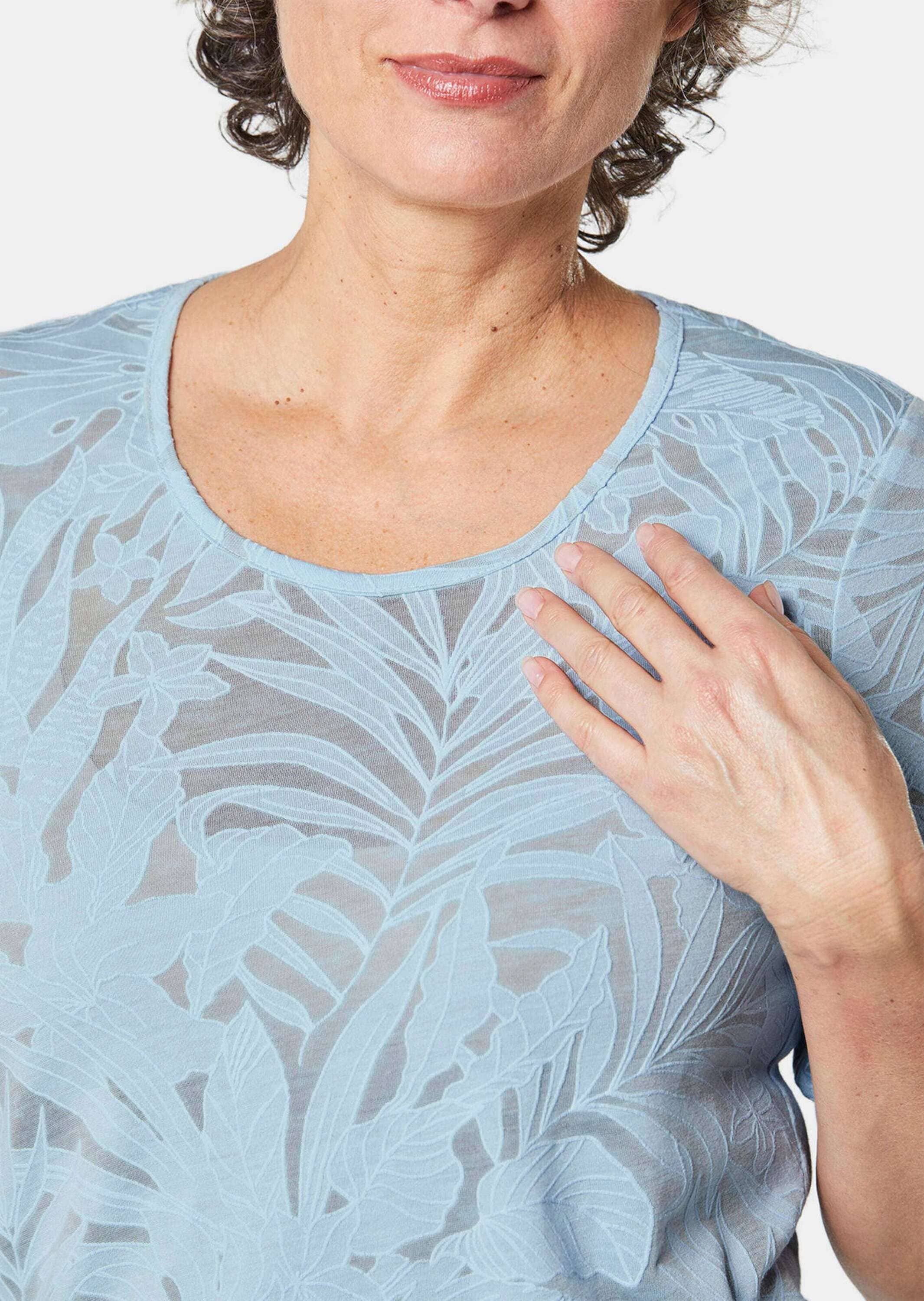 GOLDNER Kurzarmshirt »Ausbrenner-Shirt T-Shirt mit Ausbrenneroptik«