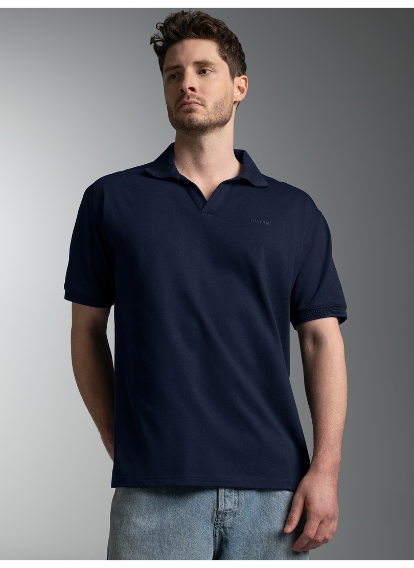 Trigema "TRIGEMA Poloshirt DELUXE ohne Knopfleiste" 1