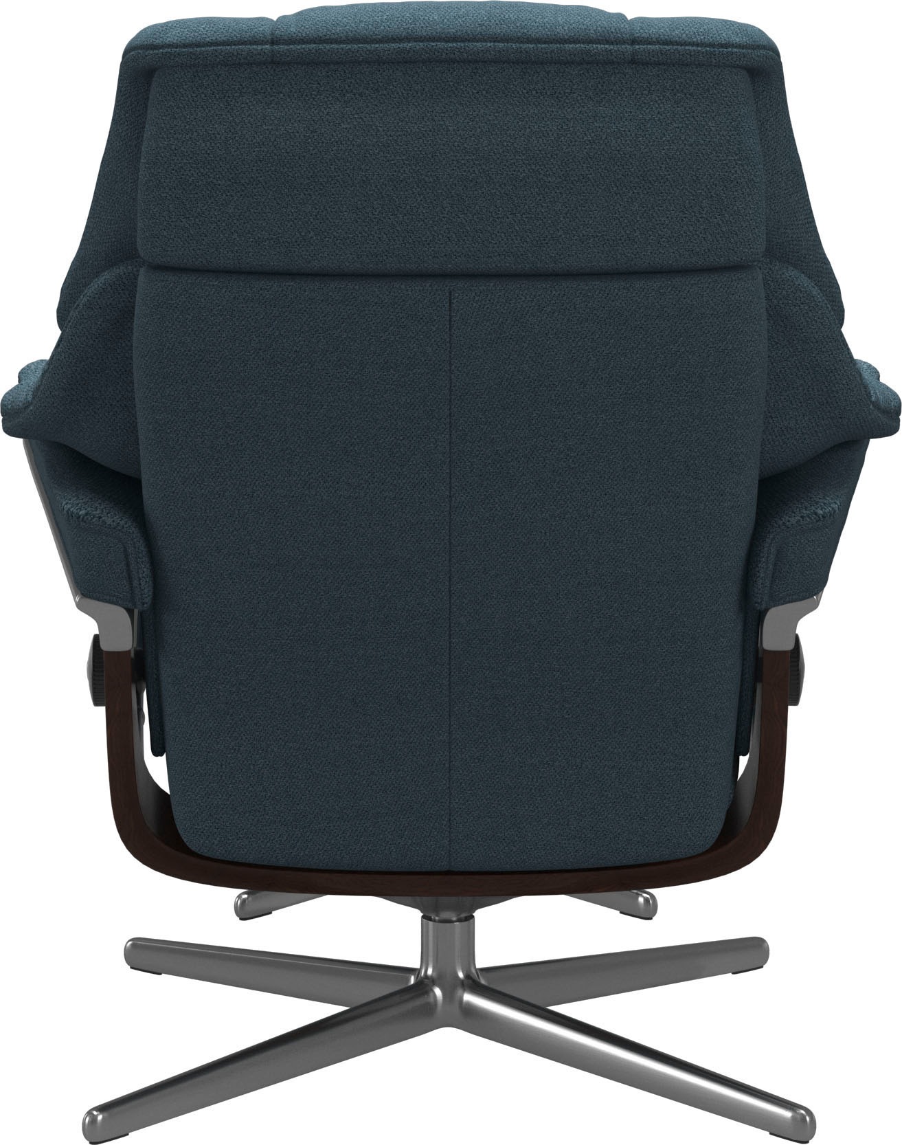 Stressless® Relaxsessel »Reno«, (Set, Relaxsessel mit Hocker), mit Hocker, mit Cross Base, Größe S, M & L, Holzakzent Braun