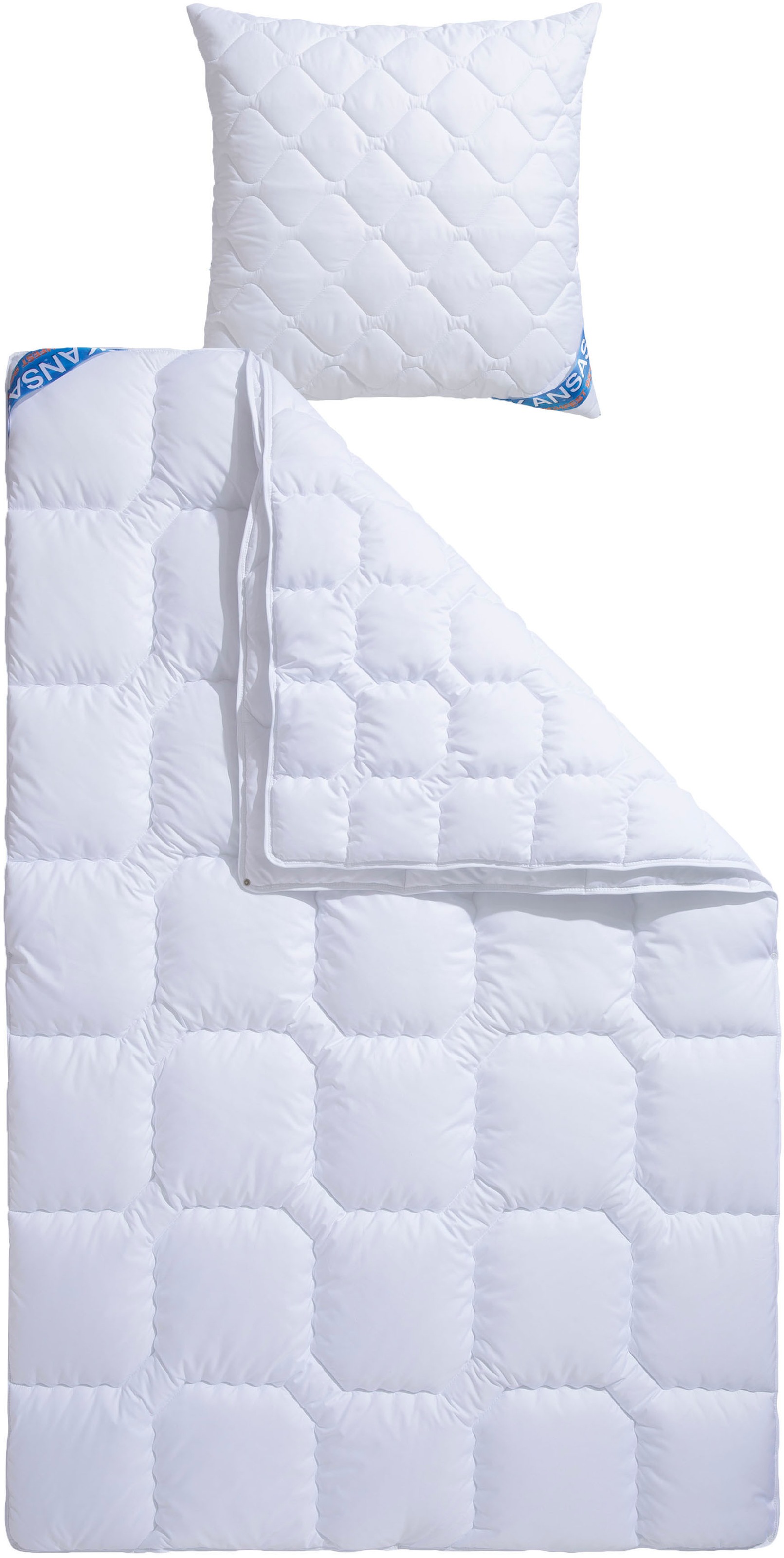 fan Microfaserbettdecke + Kopfkissen "Kansas, 2tlg.-Set mit Kissen 80x80 cm günstig online kaufen