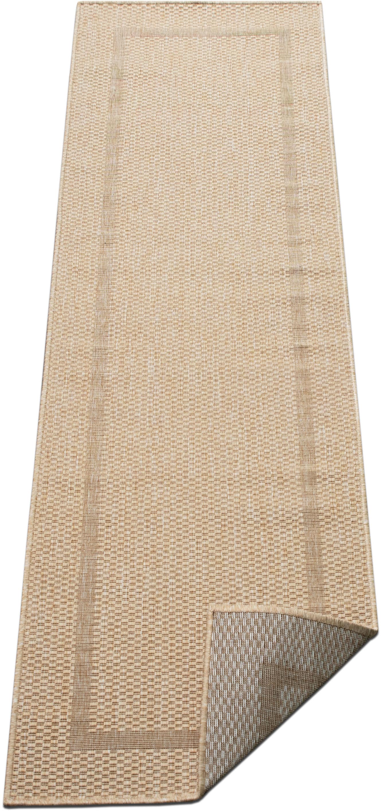 my home Teppich »Venedig Bordüre auch als Läufer erhältlich«, rechteckig, 3 mm Höhe, In- und Outdoor geeignet, Sisal-Optik, Wetterfest & UV-beständig