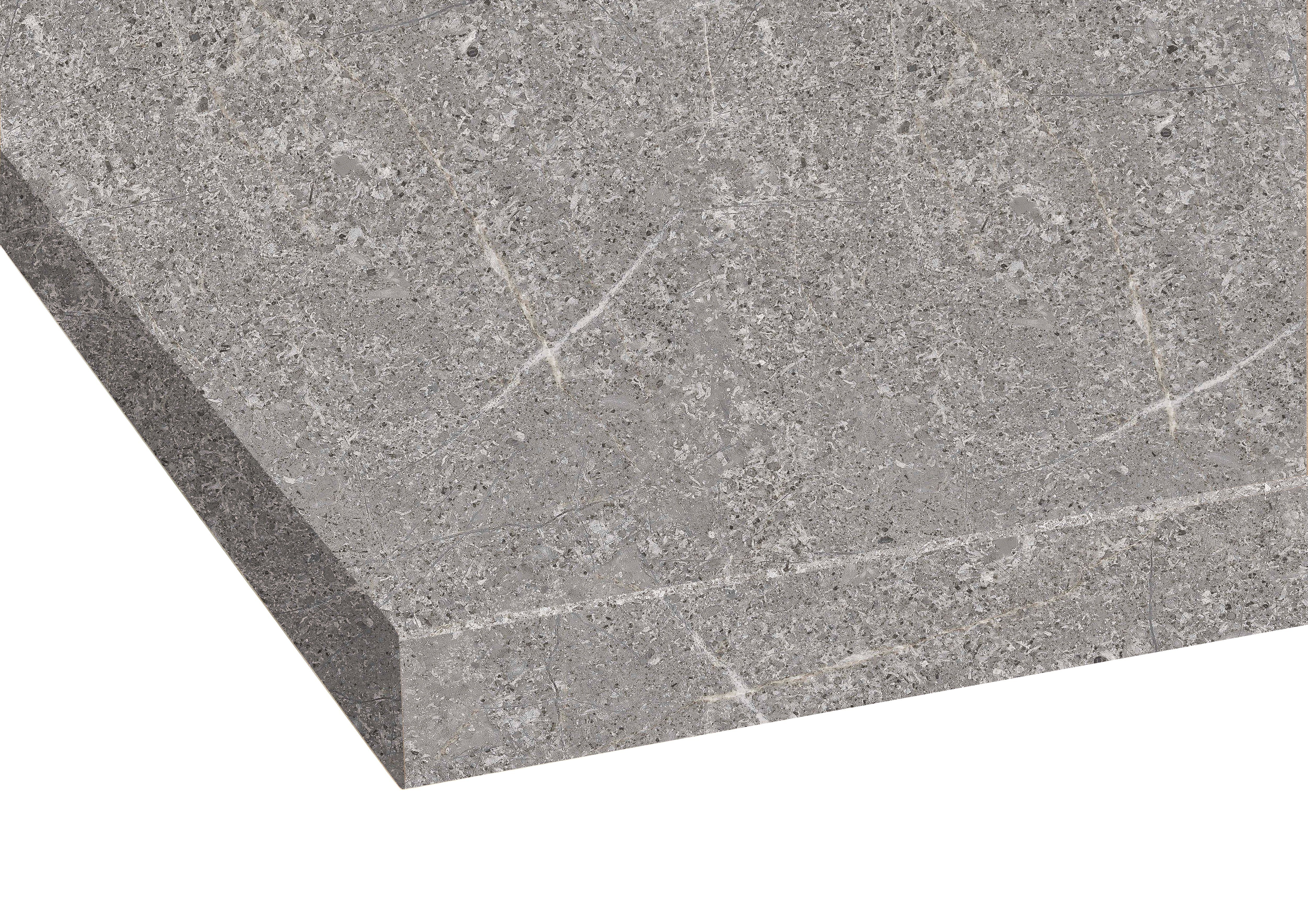 Arbeitsplatte OPTIFIT, B:300cm H:3,8cm T:60cmmarmorfarben grau, Spanplatte, Küche, Tischplatten, "Luzern", 38 mm stark, Tiefe 60 cm, große Auswahl an