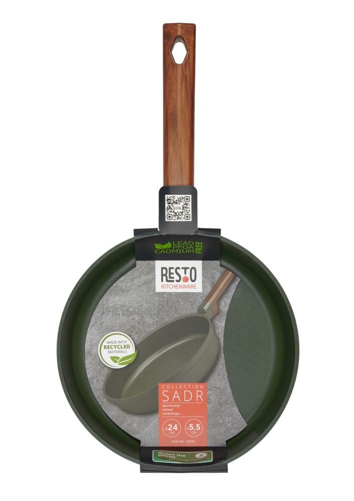 RESTO Kitchenware Bratpfanne »Sadr, Universalpfanne langlebig und spülmaschinenfest«, Aluminiumguss, (1 tlg.), Innere Queenhome-Antihaftbeschichtung für mehr Widerstandsfähigkeit