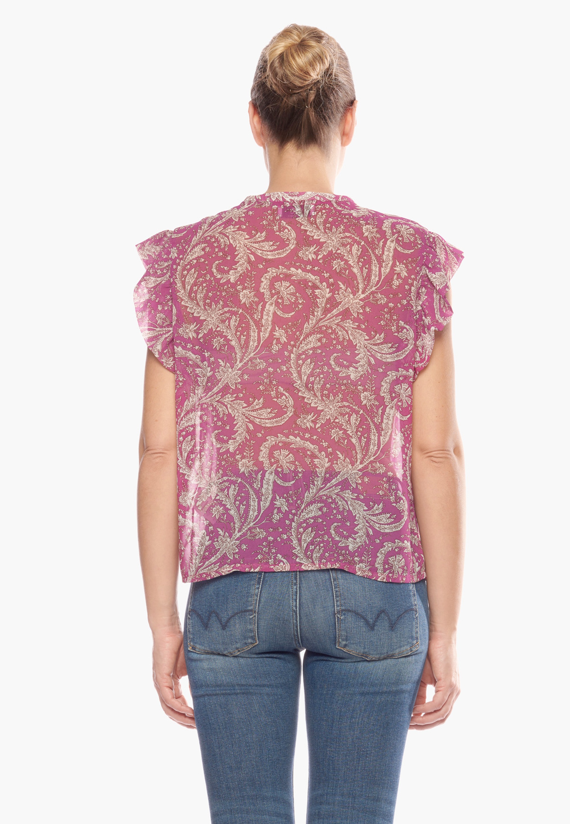Le Temps Des Cerises Klassische Bluse, mit trendigem Allover-Print