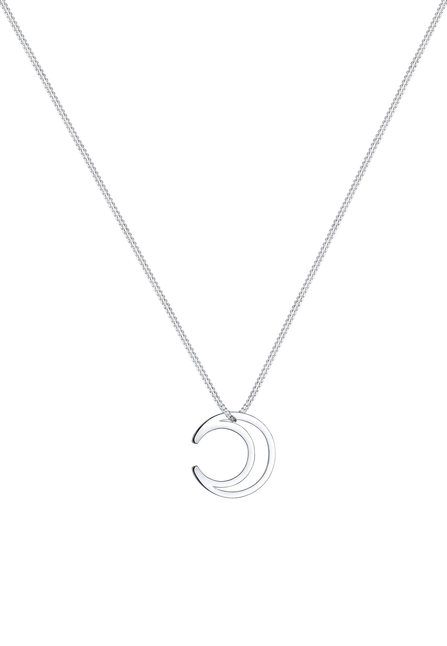 Elli Kette mit Anhänger »Halbmond Astro Cut-Out 925 Sterling Silber«