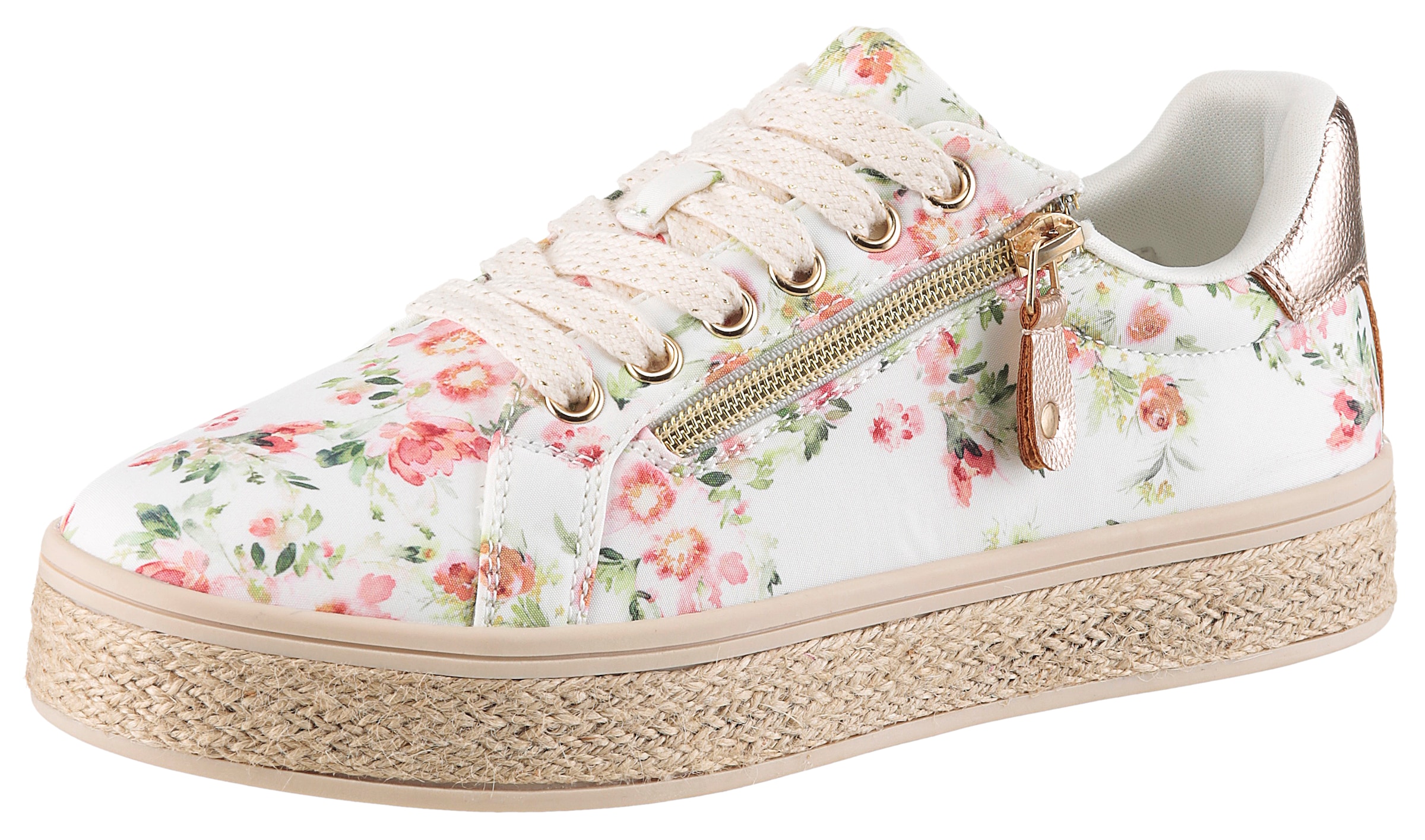 Aniston SHOES Plateausneaker Sneaker, Schnürschuh mit bunten Metallic-Besat günstig online kaufen