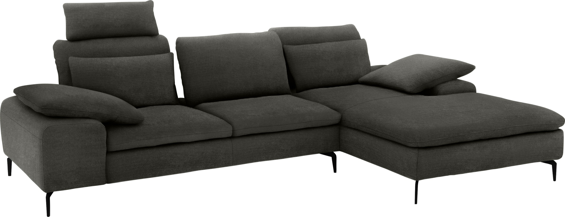 W.SCHILLIG Ecksofa »valentinoo, Designsofa, bequem, elegant und zeitlos, L-Form« inklusive Hocker, mit Sitztiefenverstellung, Breite 299 cm