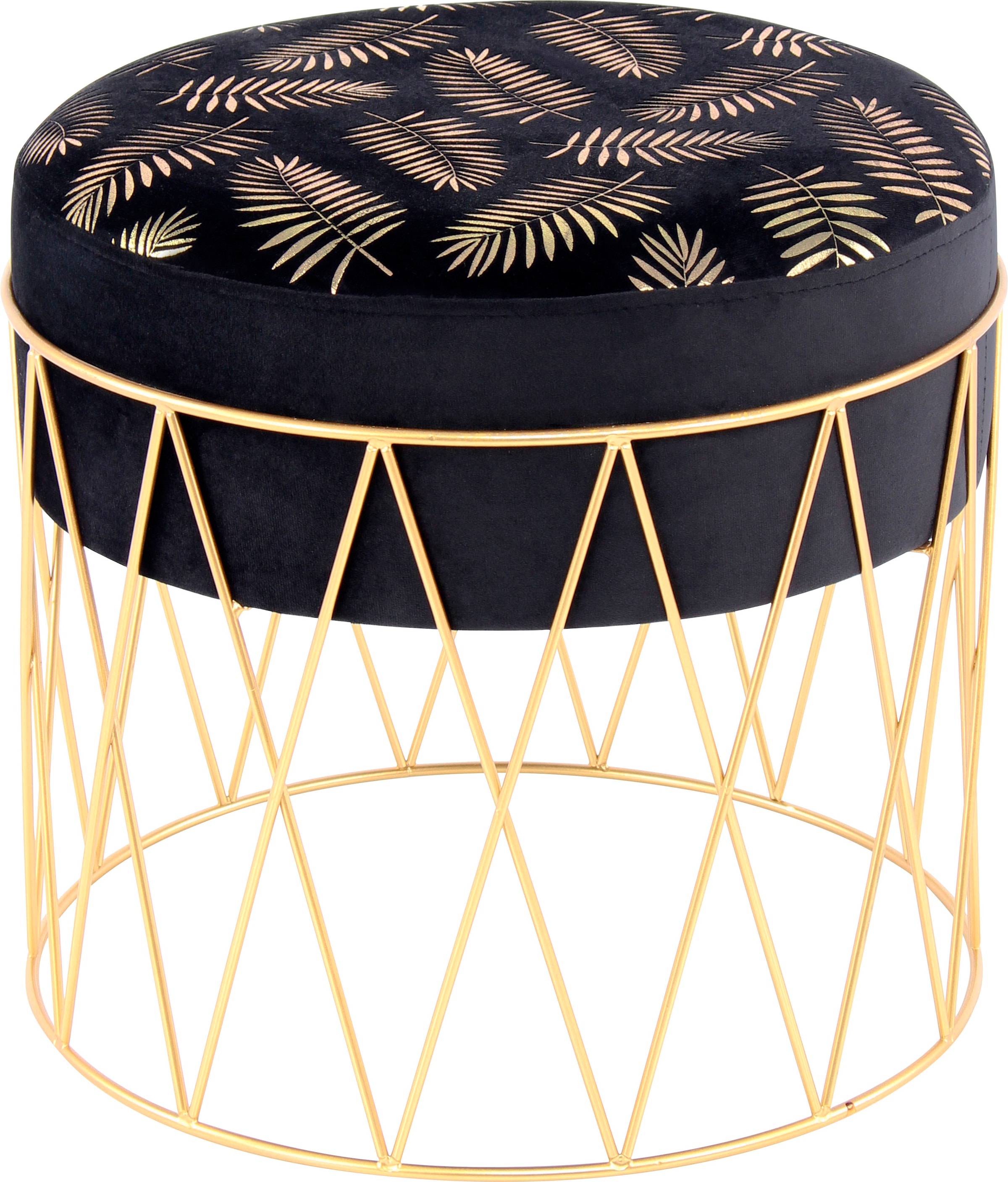 Kayoom Sitzhocker »Hocker Cleopatra 225, samtweich, dekorativ, orientalisches Design«, (1 St.), samtweich, dekorativ, orientalisches Design