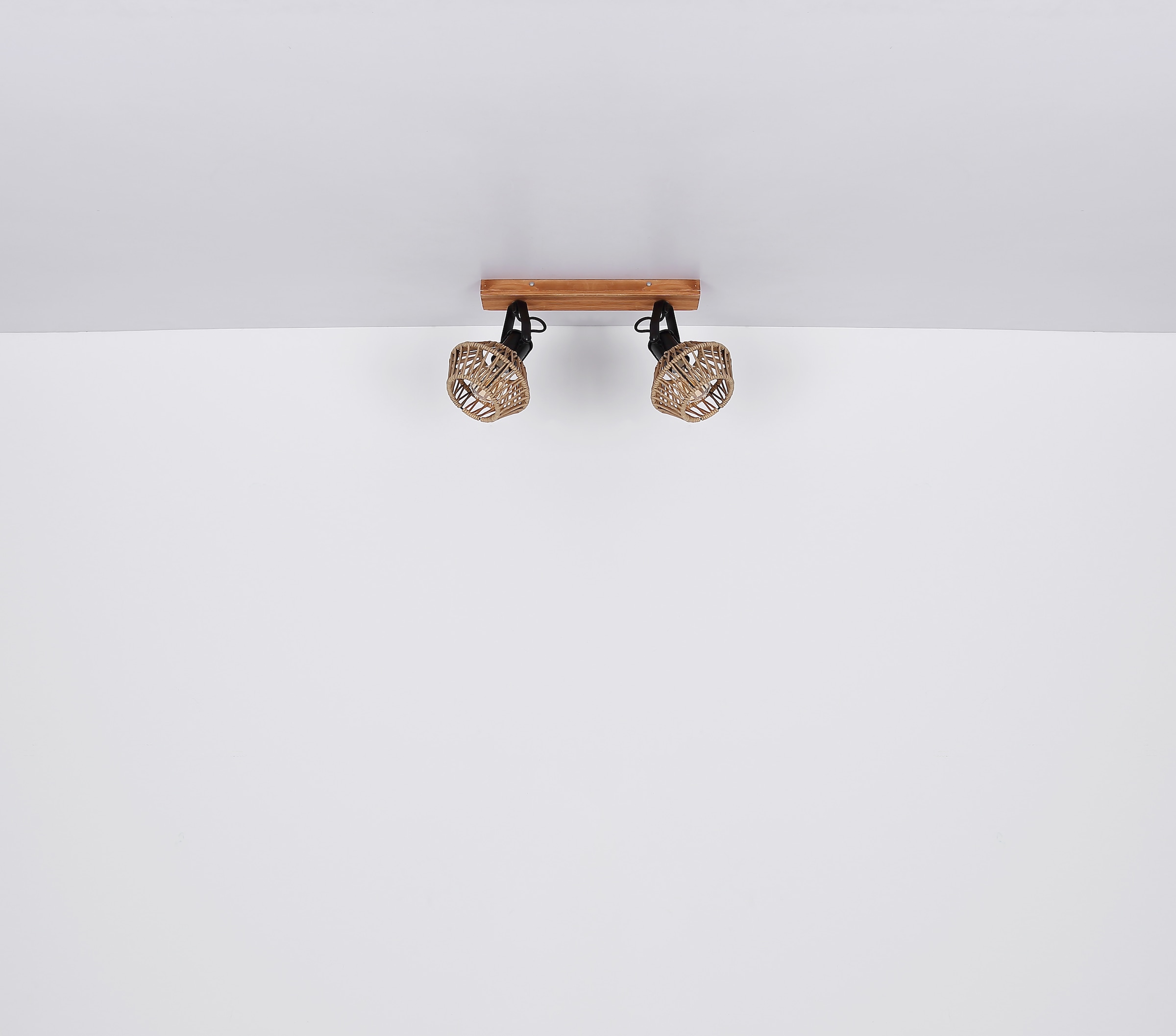 GLOBO LIGHTING Deckenstrahler »VALLI«, Leuchtmittel E27 | ohne Leuchtmittel, Deckenspot/braun/Hanf naturfarben/Flur/Wohnzimmer