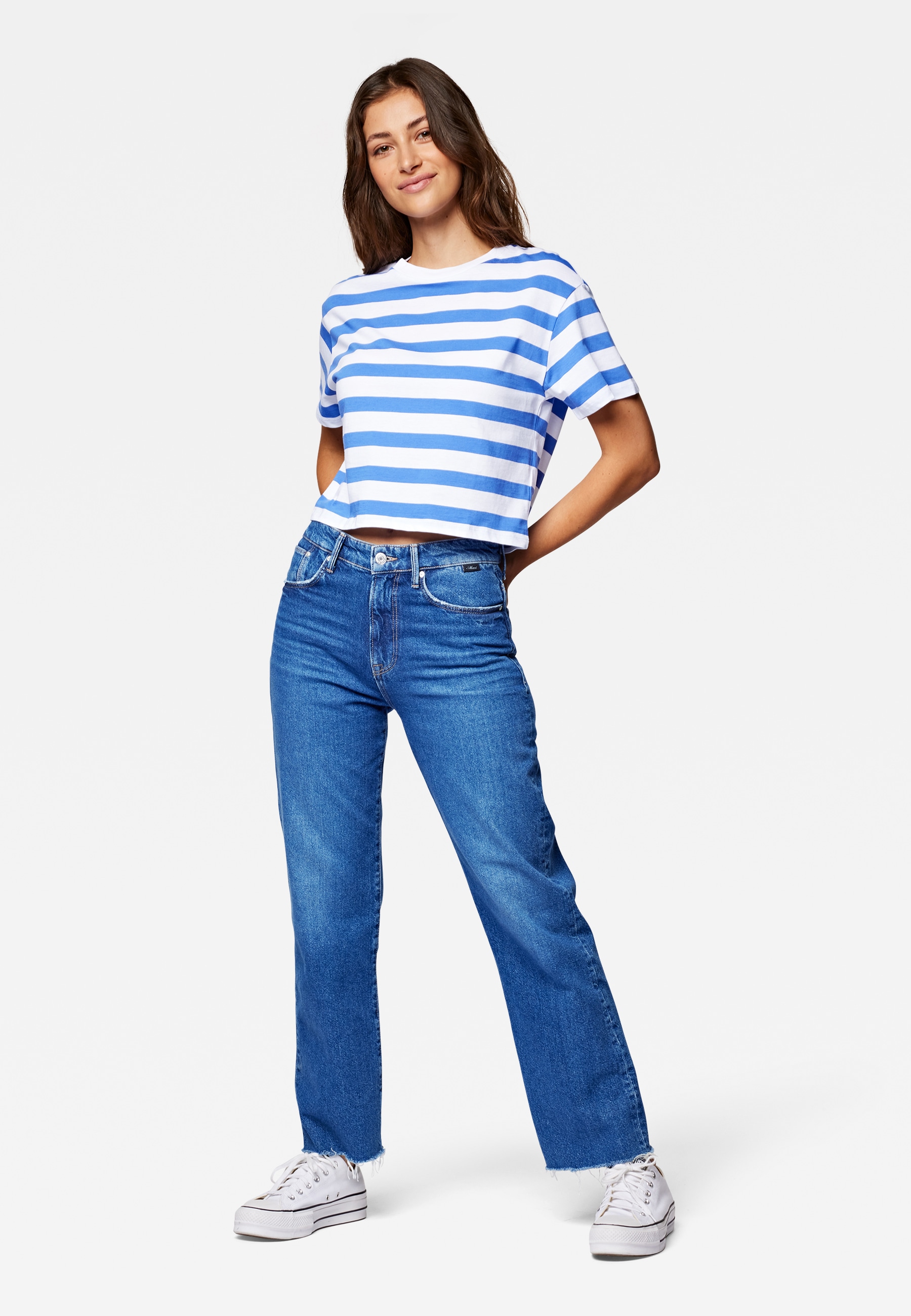 Mavi Damen Striped Top – Maritime Streifen Mit Tiefem Rückenausschnitt | Sommertop Für Strand & Stadt