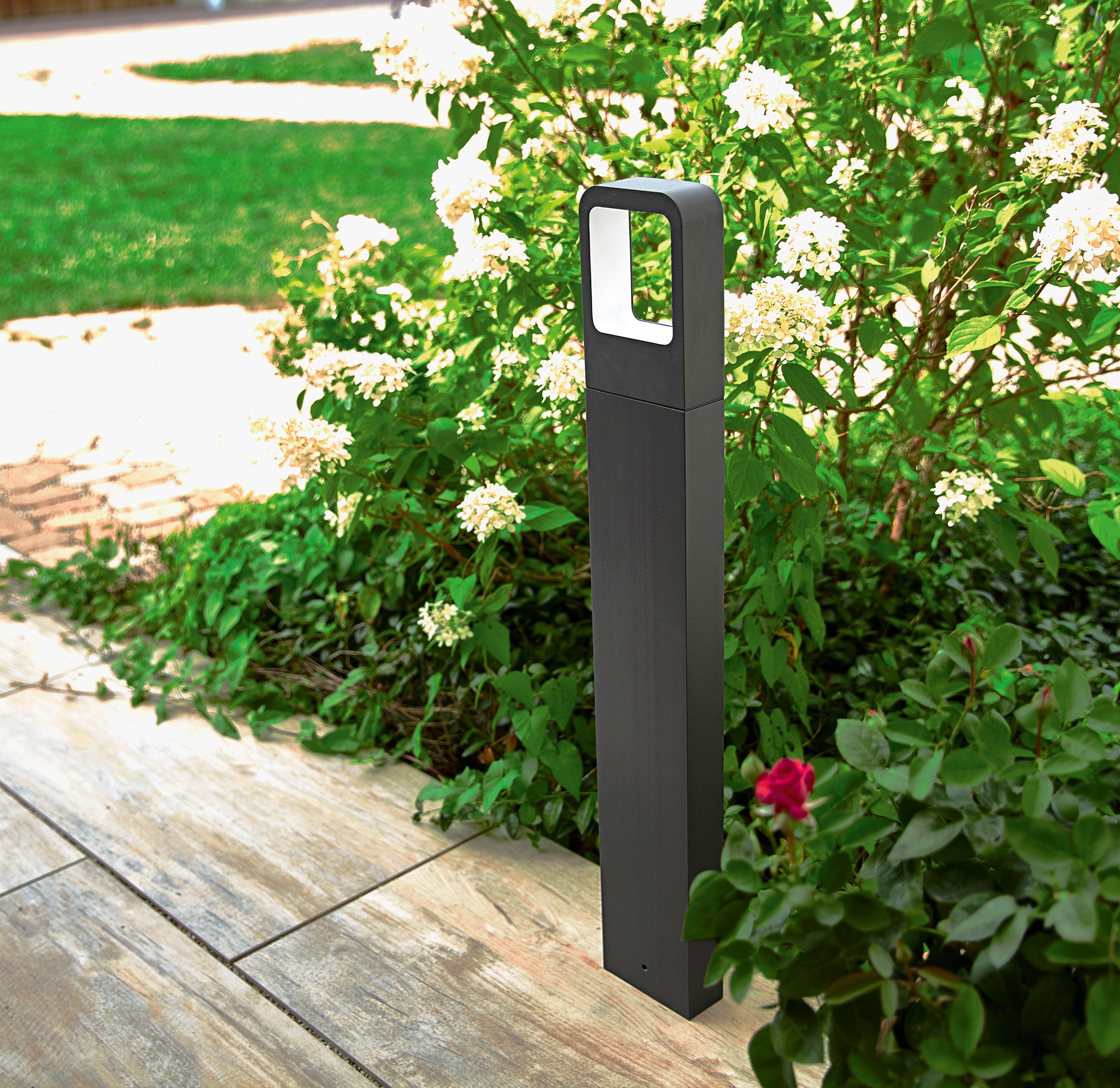 HEITRONIC LED Sockelleuchte "Juna" LED-Modul 1 Stk. Warmweiß Pollerleuchte, günstig online kaufen