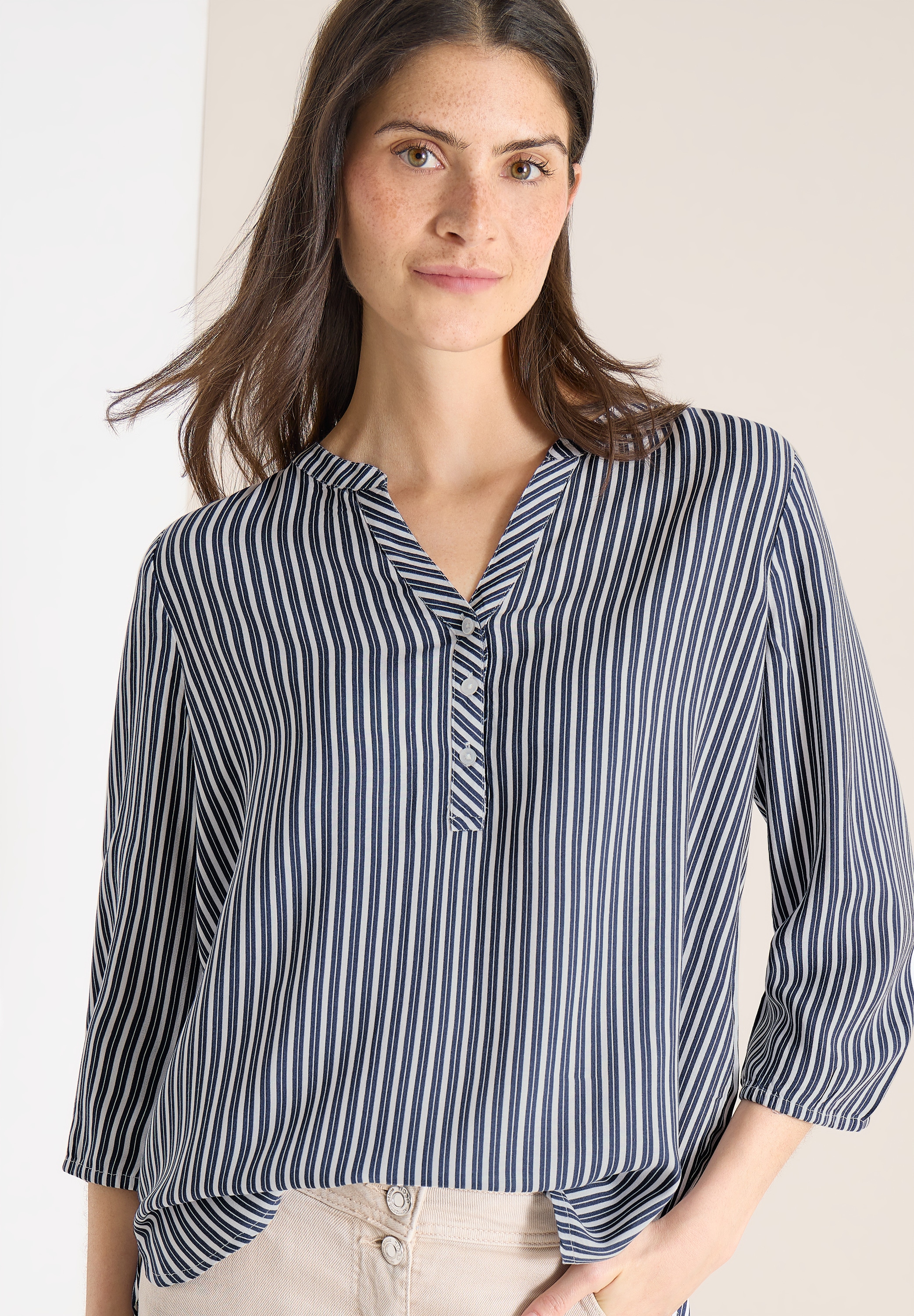 Cecil Klassische Bluse mit Streifen Muster günstig online kaufen