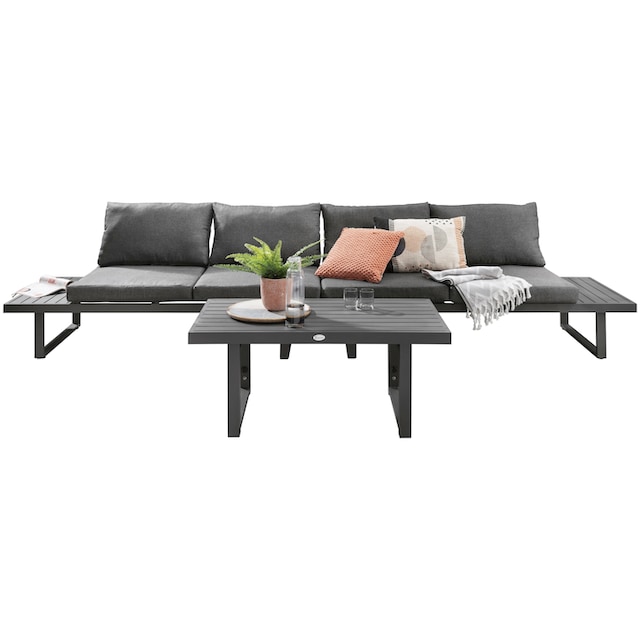 Destiny Gartenlounge-Set »SEA POINT«, (Set, 15 tlg.), Ecklounge, variabel,  Tisch verstellb. 110 x 58 x 45/68 cm | BAUR