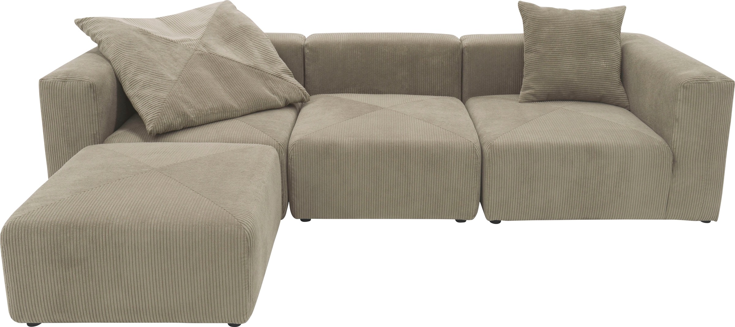 Home affaire Ecksofa "Gerrid L-Form" Cord-Bezug, Modulsofa, bestehend aus E günstig online kaufen