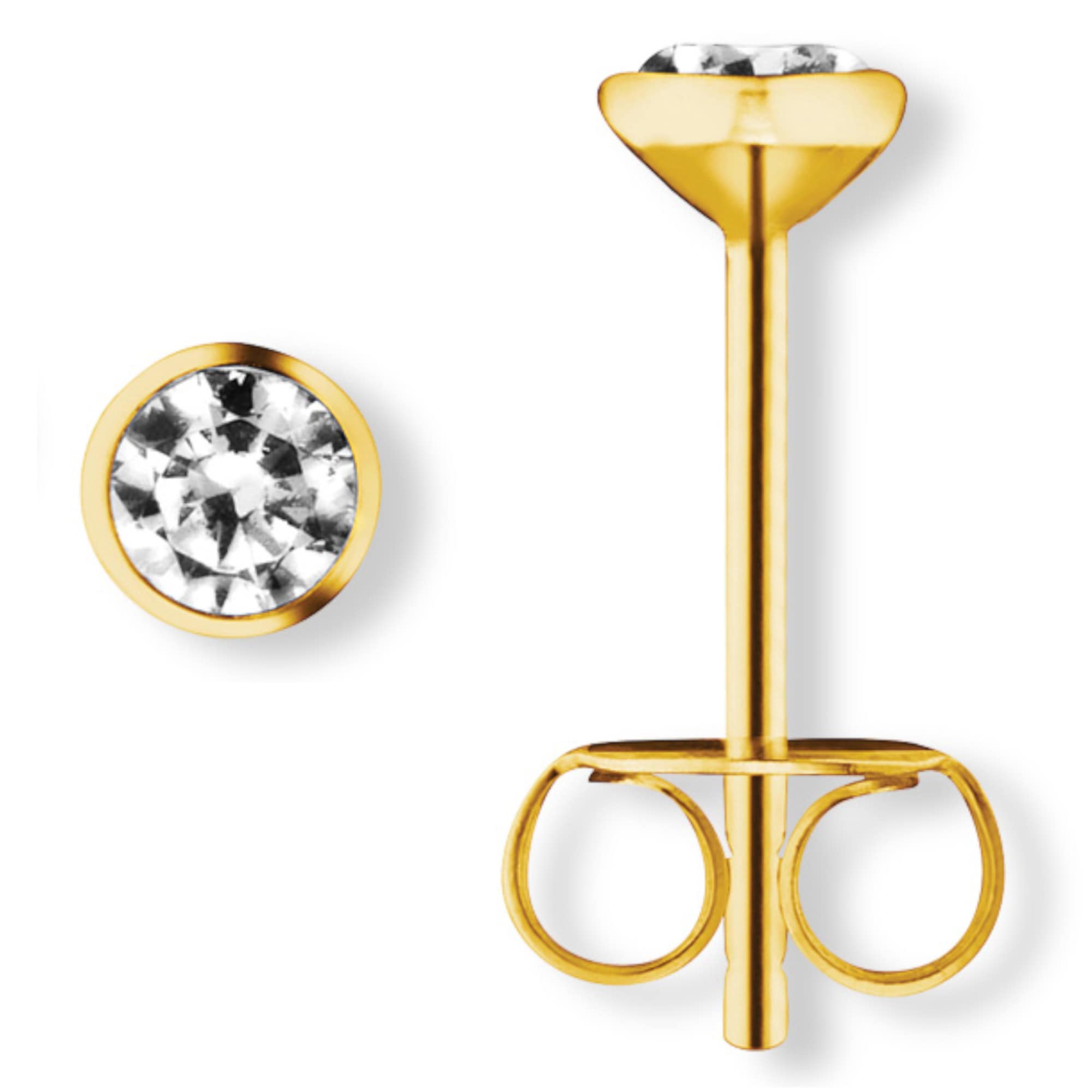 ONE ELEMENT Paar Ohrhänger »Zirkonia Ohrringe Ohrstecker aus 333 Gelbgold«, stilvoll & feminin – für die besonderen Augenblicke