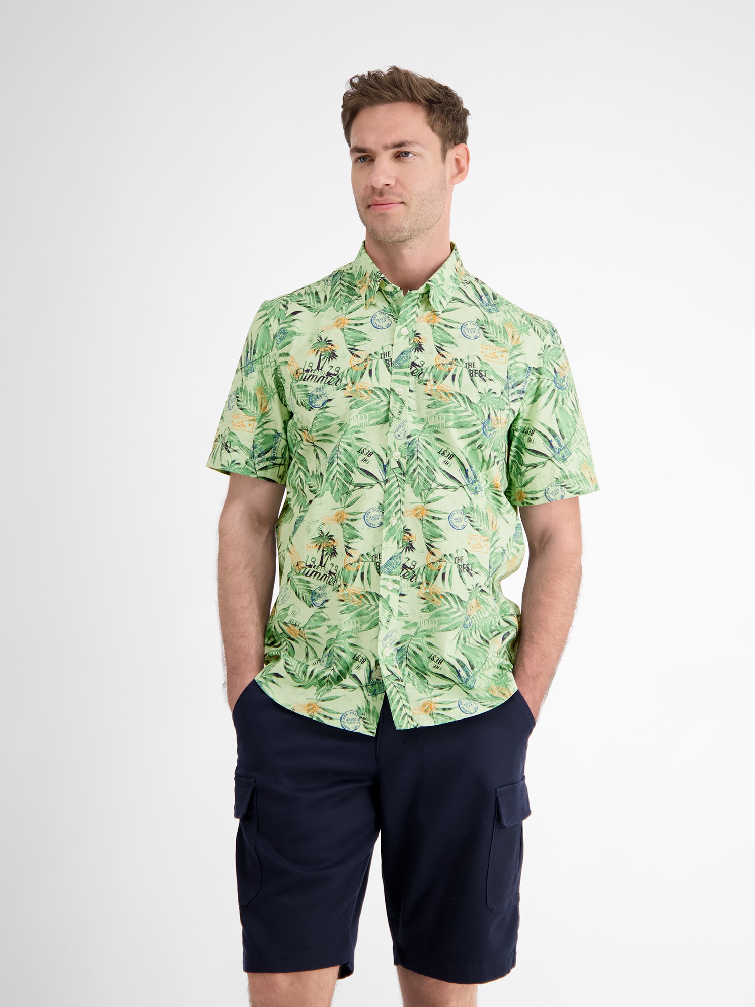 Thumbnail - LERROS Kurzarmhemd "Floral gemustertes Halbarmhemd für Herren"