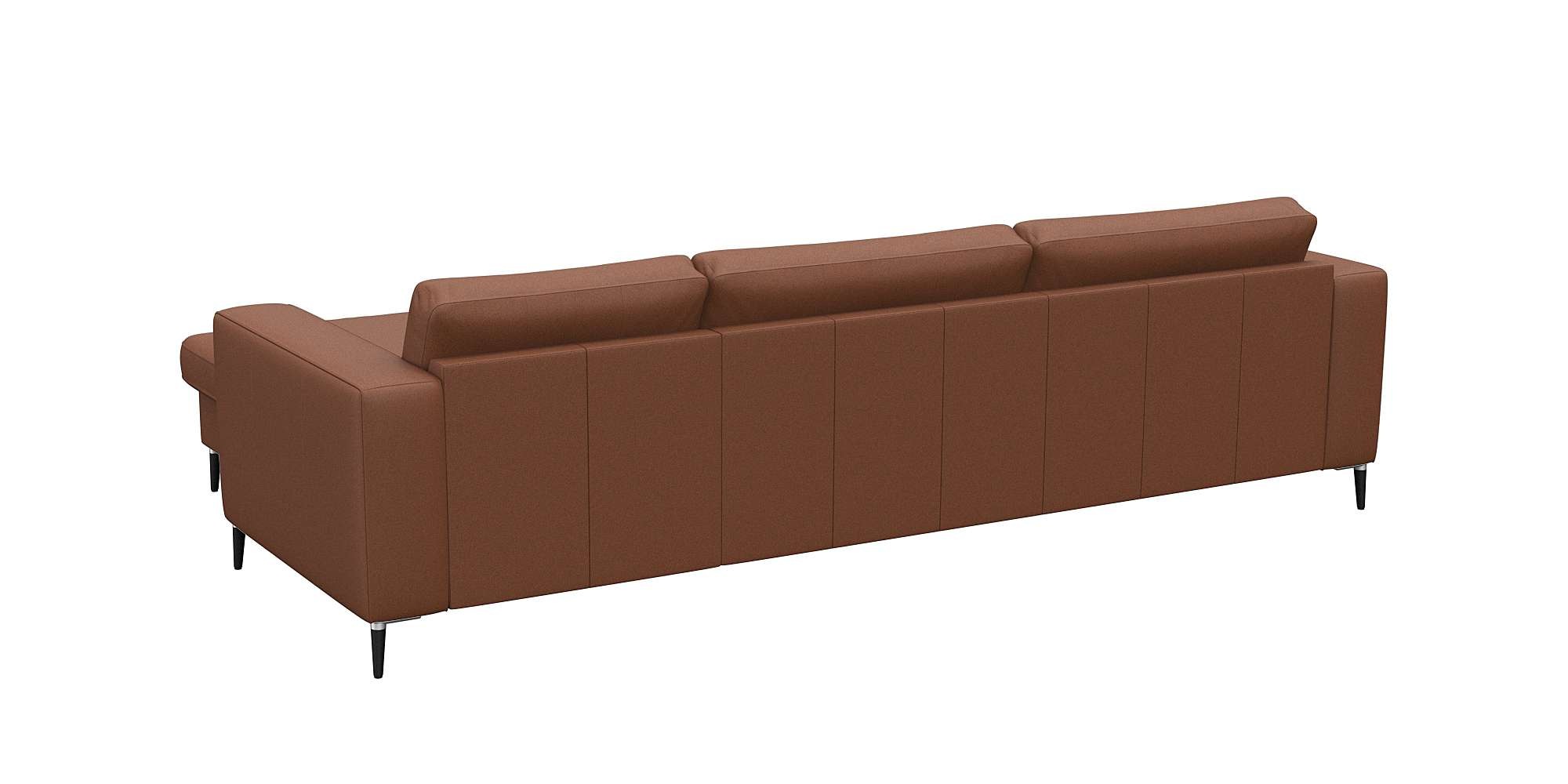FLEXLUX Ecksofa »Fiore, superbequemer Sitzkomfort durch Kaltschaum im Sitz, L-Form«, breite Armlehnen, Füße Alu+schwarz