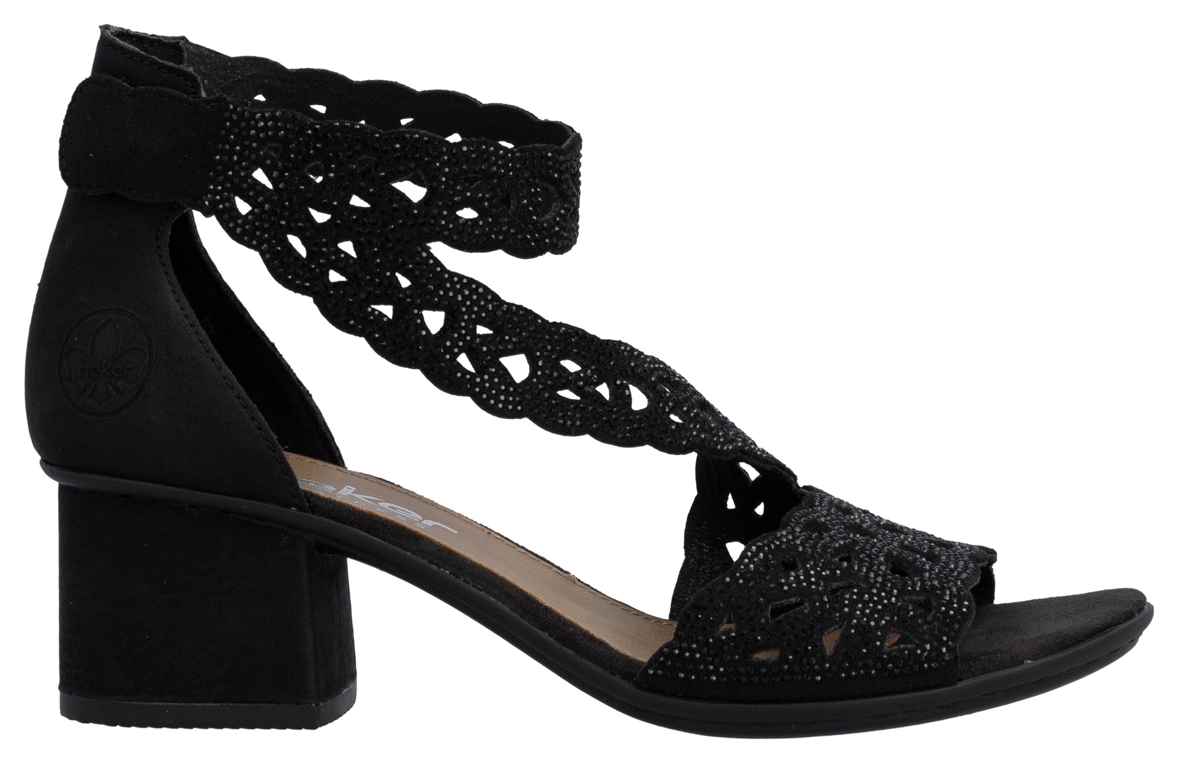 Rieker Sandalette  Festtagsschuh, Blockabsatz, mit praktischem Klettverschluss