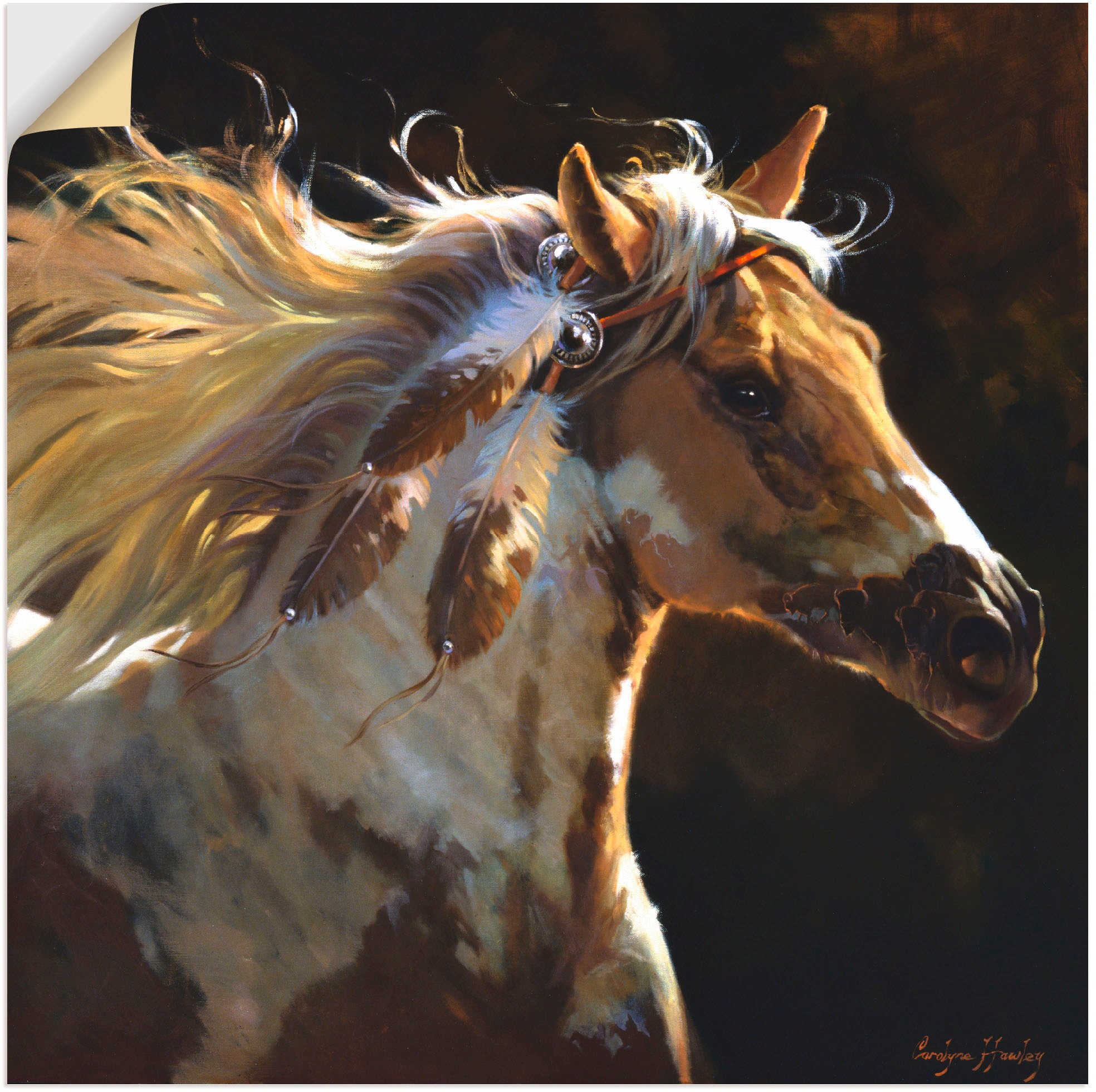 Artland Wandfolie »Geisterpferd«, Haustiere, (1 St.), selbstklebend