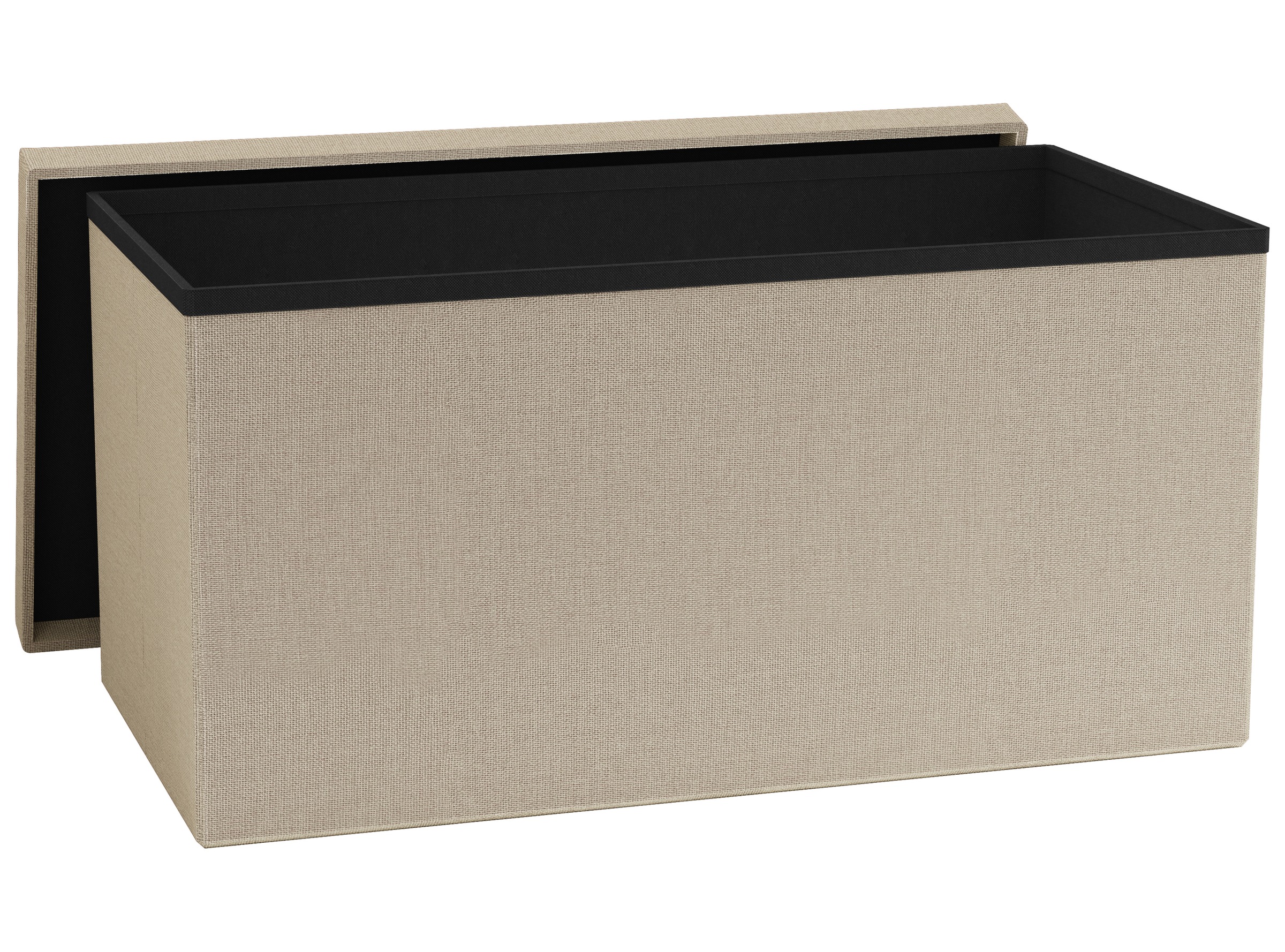 Sitztruhe VCM "Stoff Sitztruhe Sitzbank Aufbewahrungsbox Boxas", beige (creme), B:76cm T:38cm, Obermaterial: 100% Textilmaterial TEXMAT., Sitzbänke 2