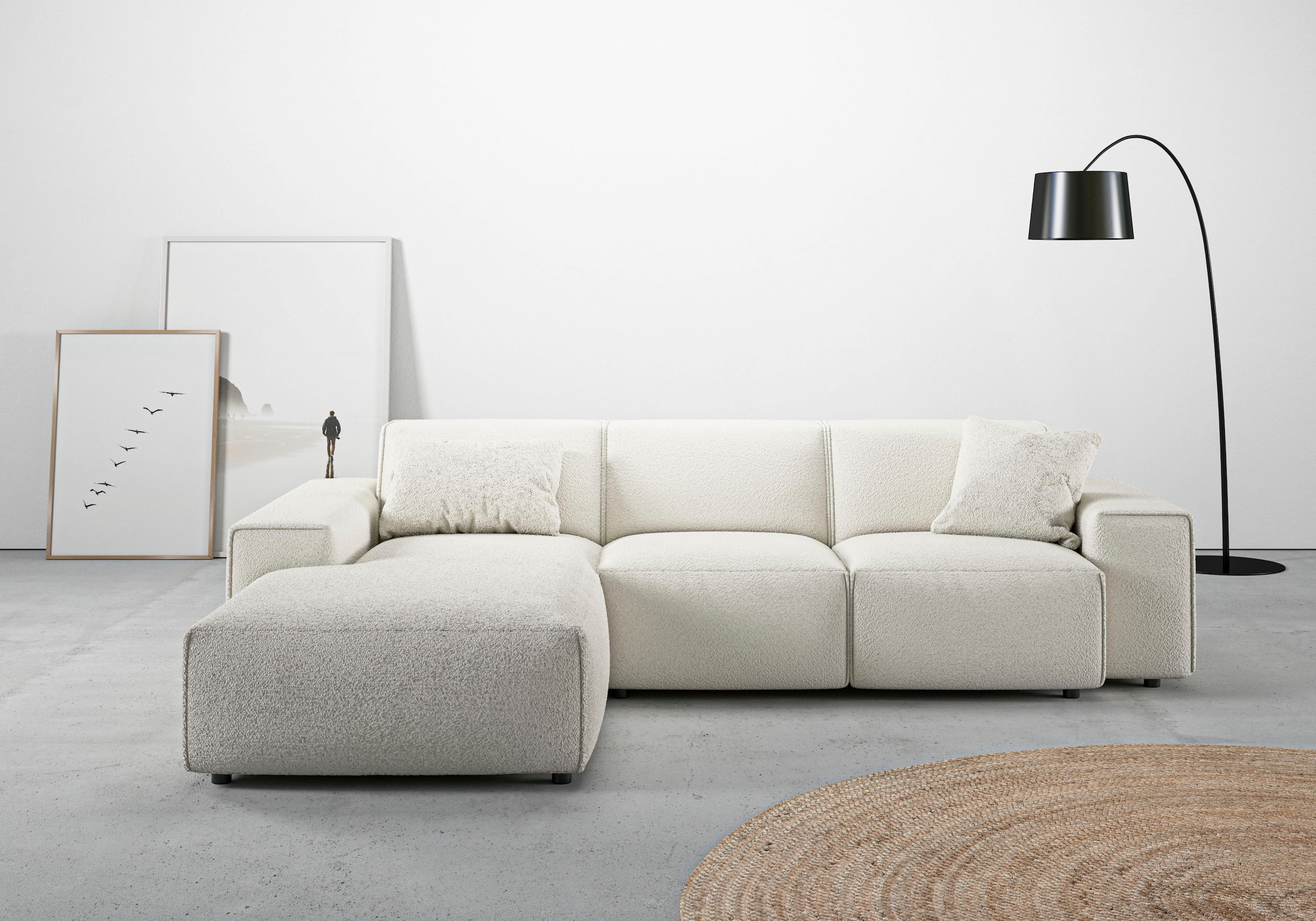 Home affaire Ecksofa "Glimminge L-Form auch in Breitcord, Feincord + Easy c günstig online kaufen