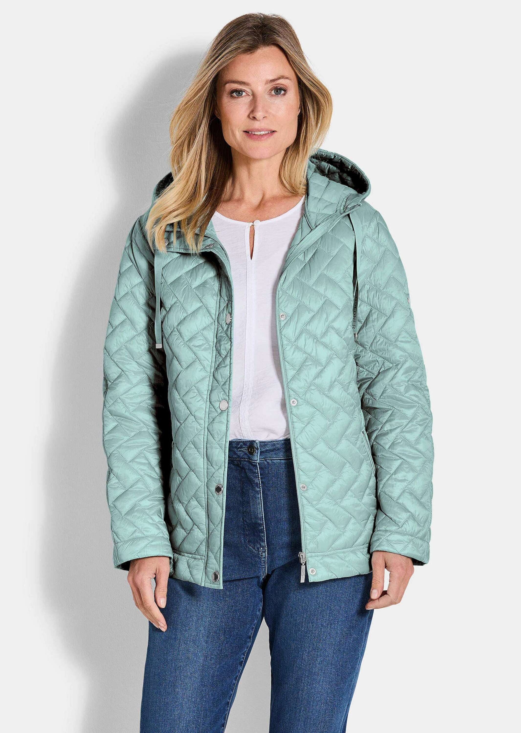 GOLDNER Kurzjacke »Kurzgröße Leichte Steppjacke mit Kapuze«